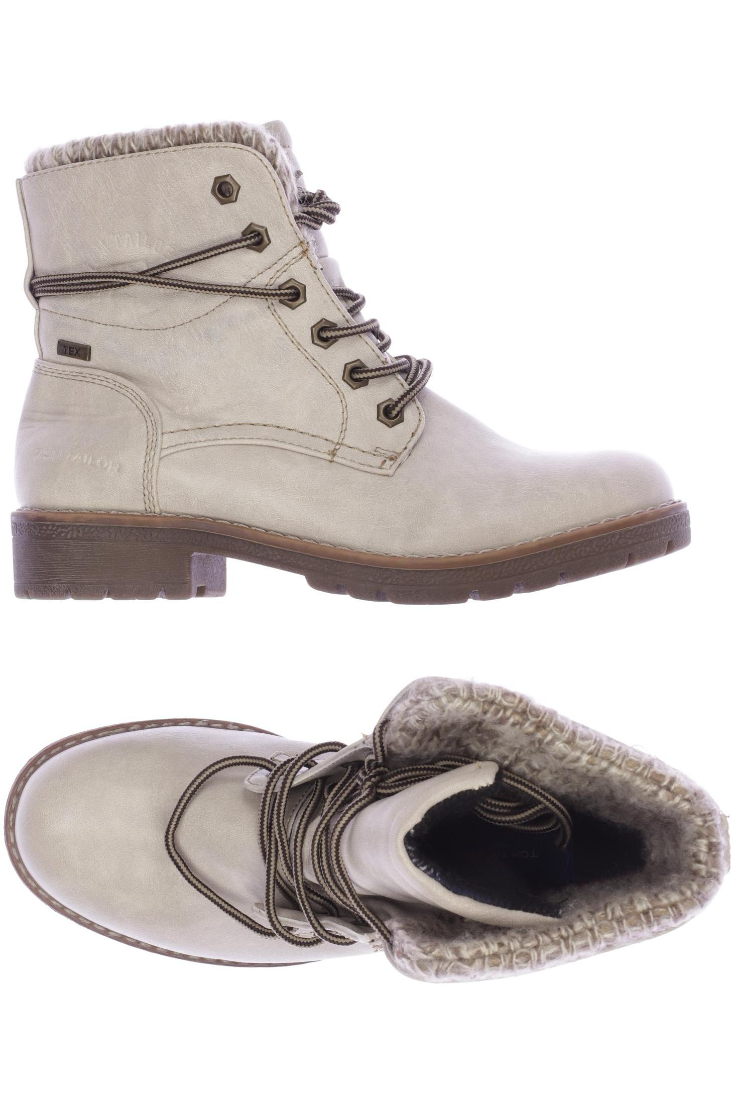

TOM Tailor Denim Damen Stiefelette, cremeweiß, Gr. 37