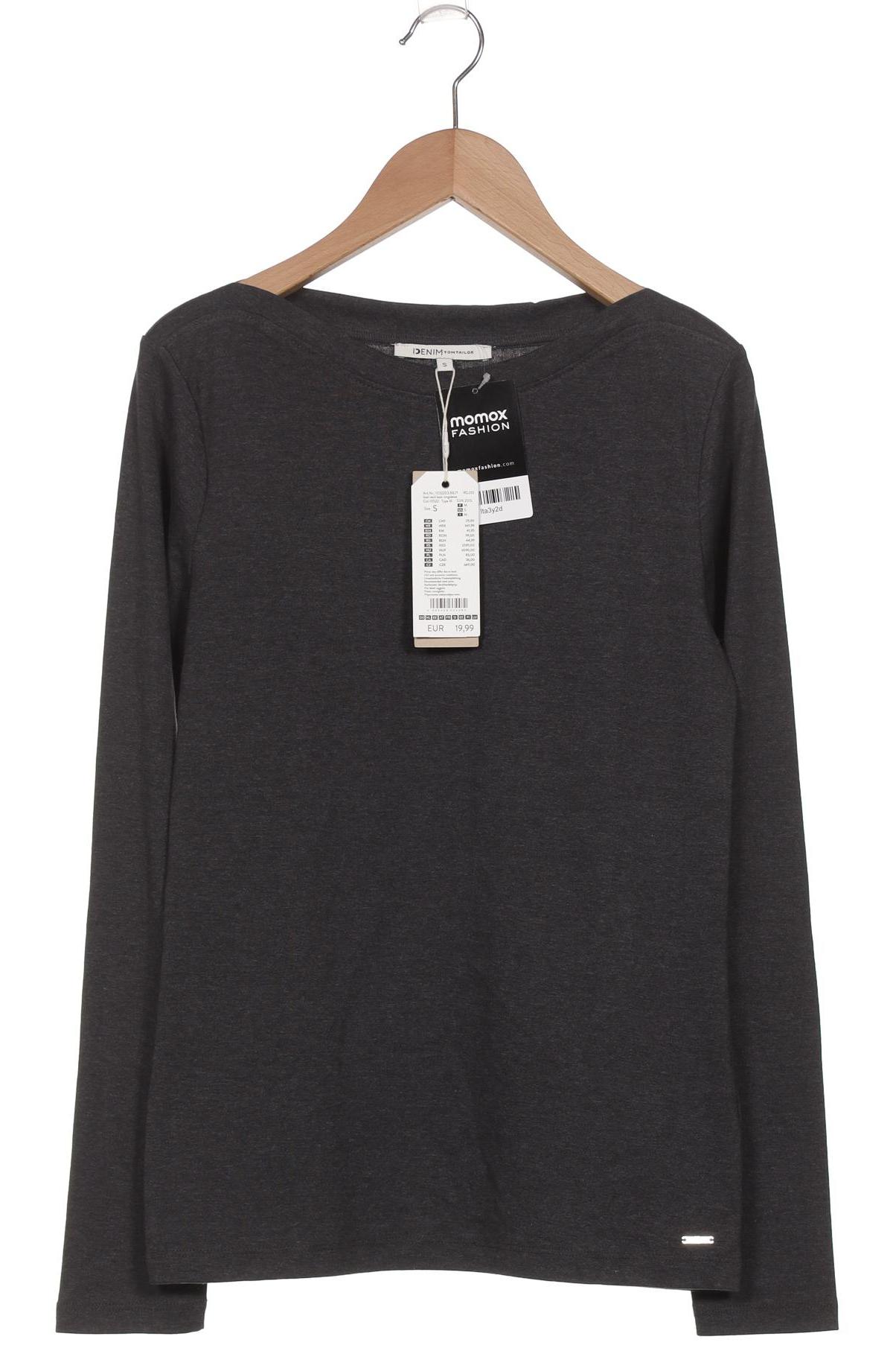 

TOM Tailor Denim Damen Langarmshirt, grau, Gr. 36