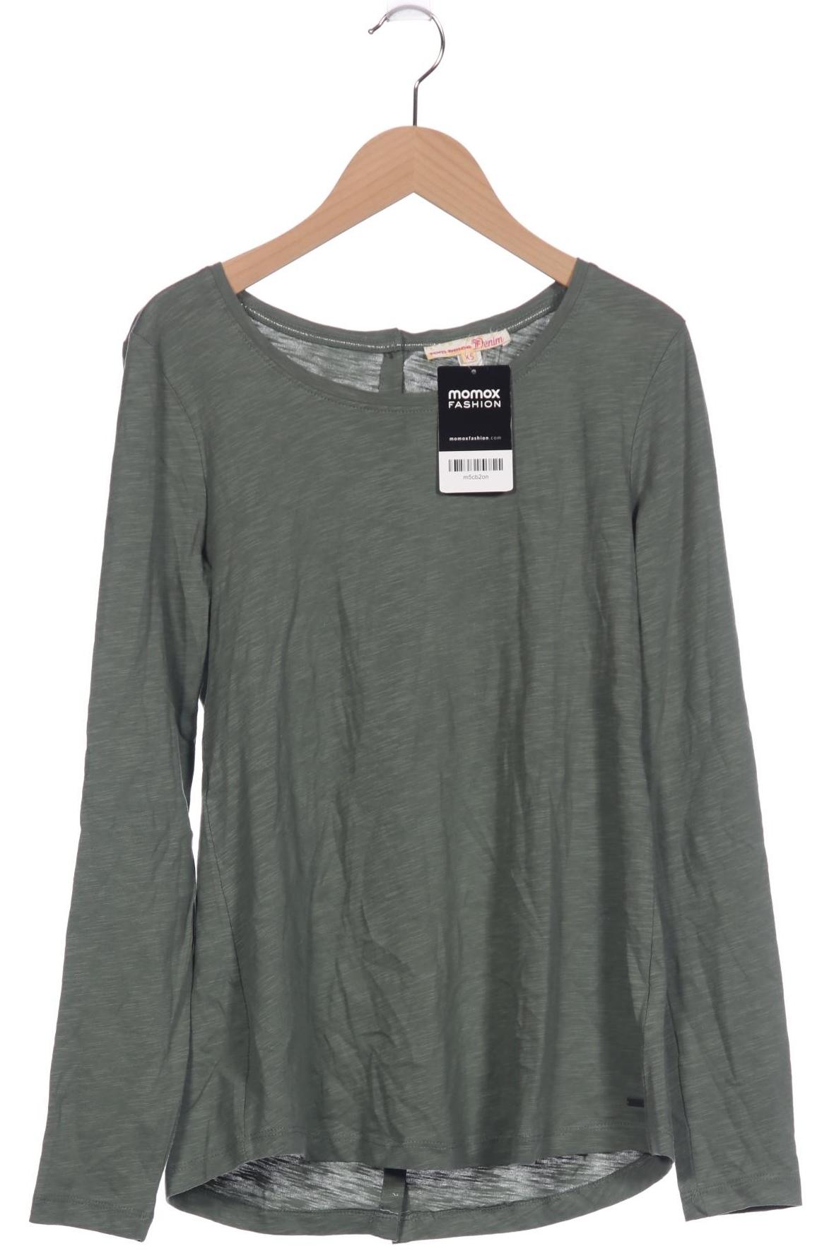 

TOM Tailor Denim Damen Langarmshirt, grün, Gr. 34