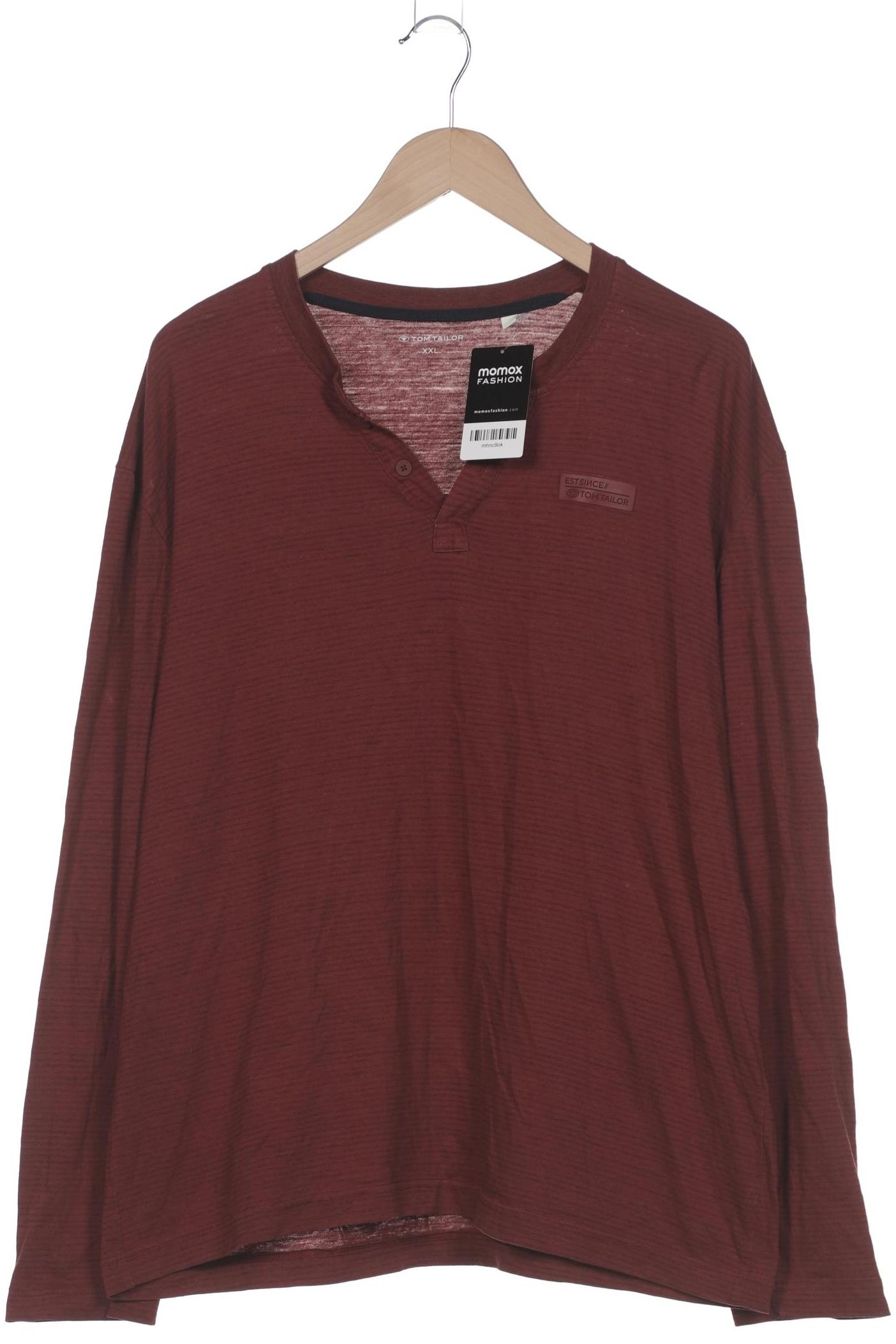 

TOM Tailor Denim Herren Langarmshirt, bordeaux, Gr. 56
