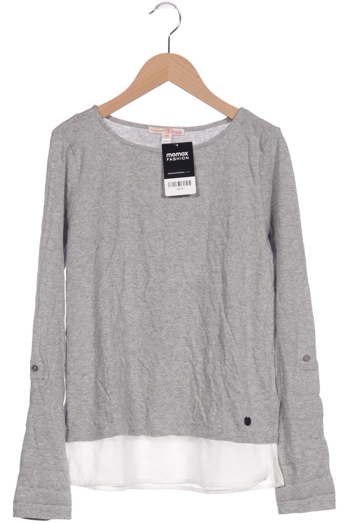 

TOM Tailor Denim Damen Langarmshirt, grau, Gr. 36