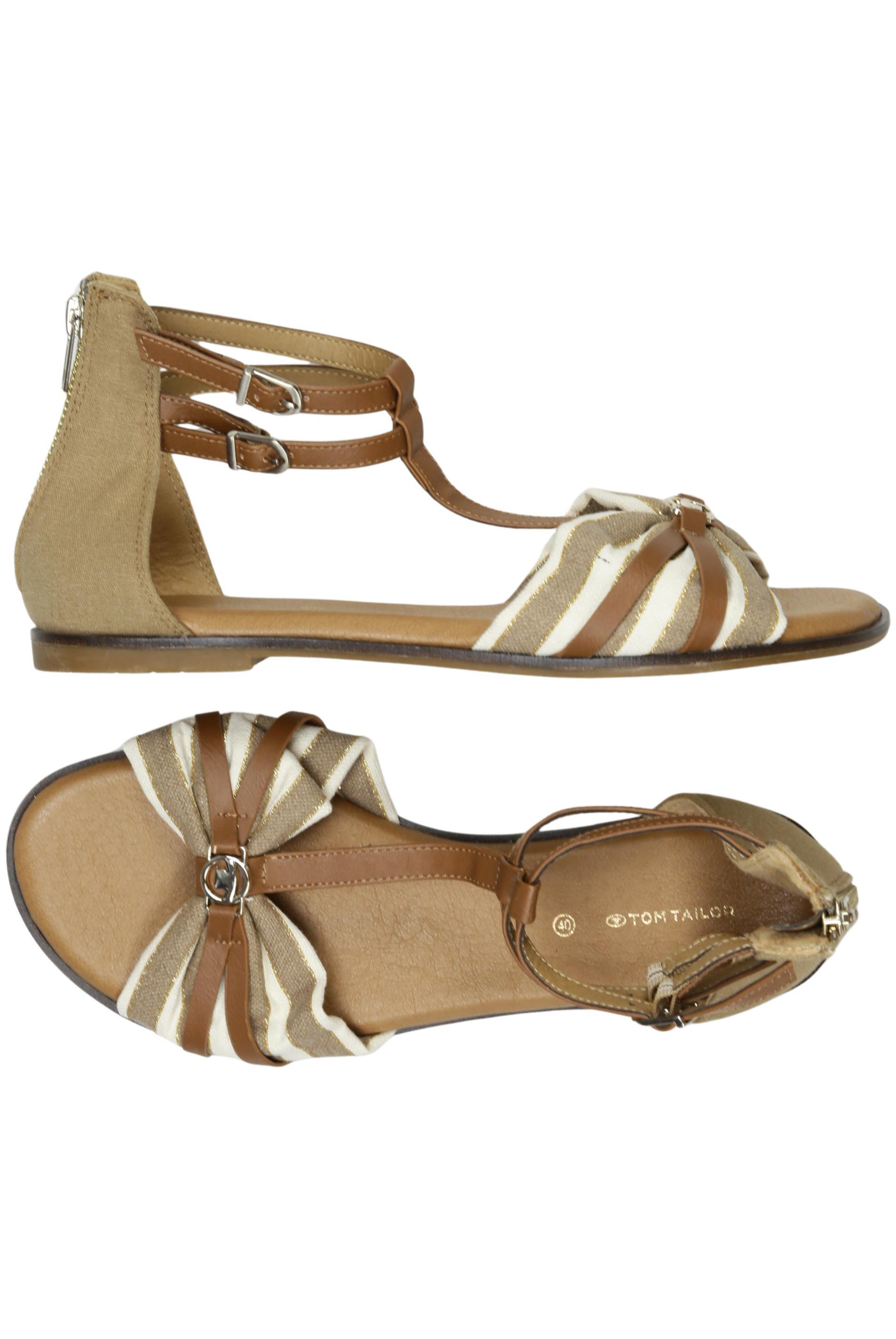 

TOM Tailor Denim Damen Sandale, beige, Gr. 40