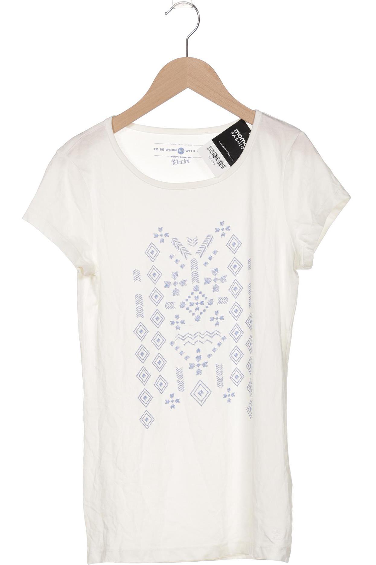 

TOM Tailor Denim Damen T-Shirt, cremeweiß, Gr. 34