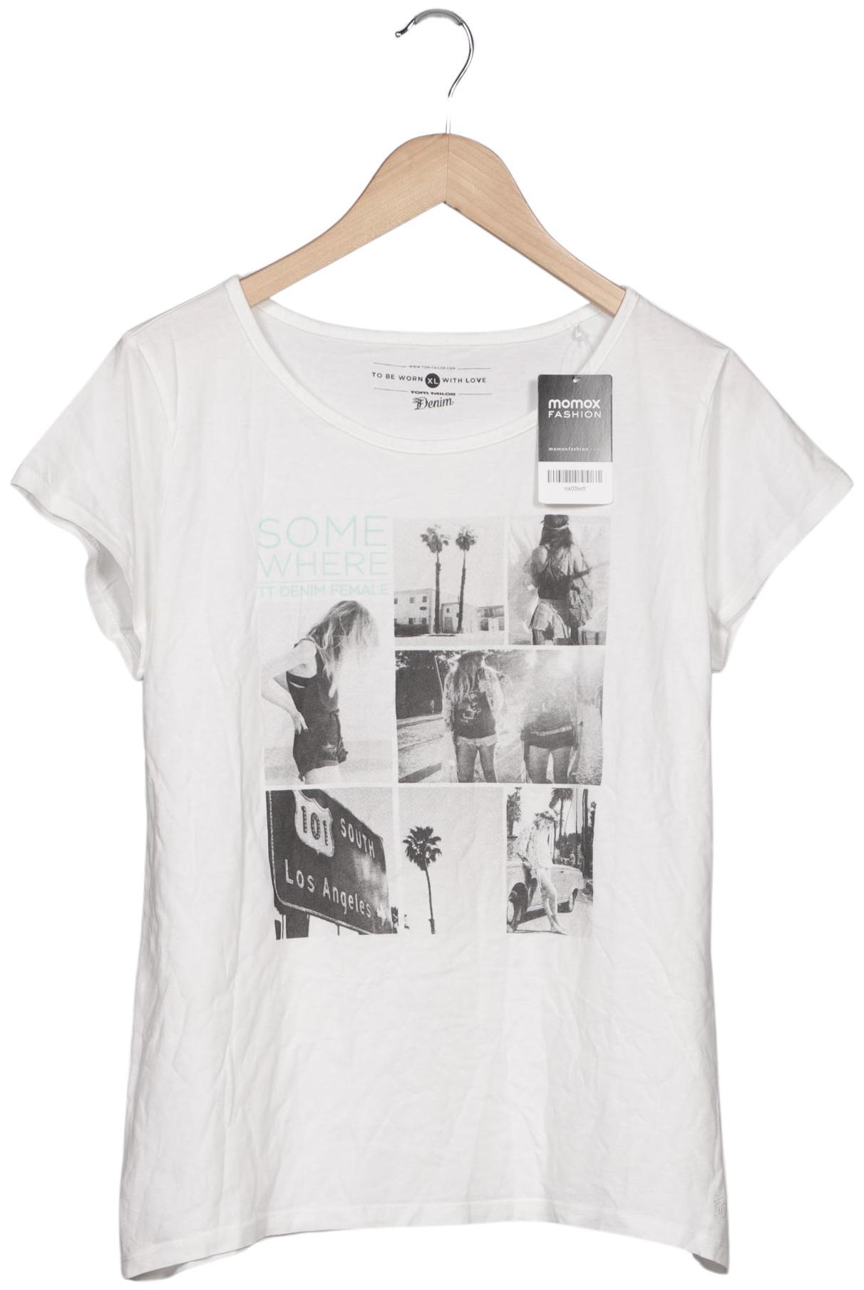 

TOM Tailor Denim Damen T-Shirt, weiß, Gr. 44