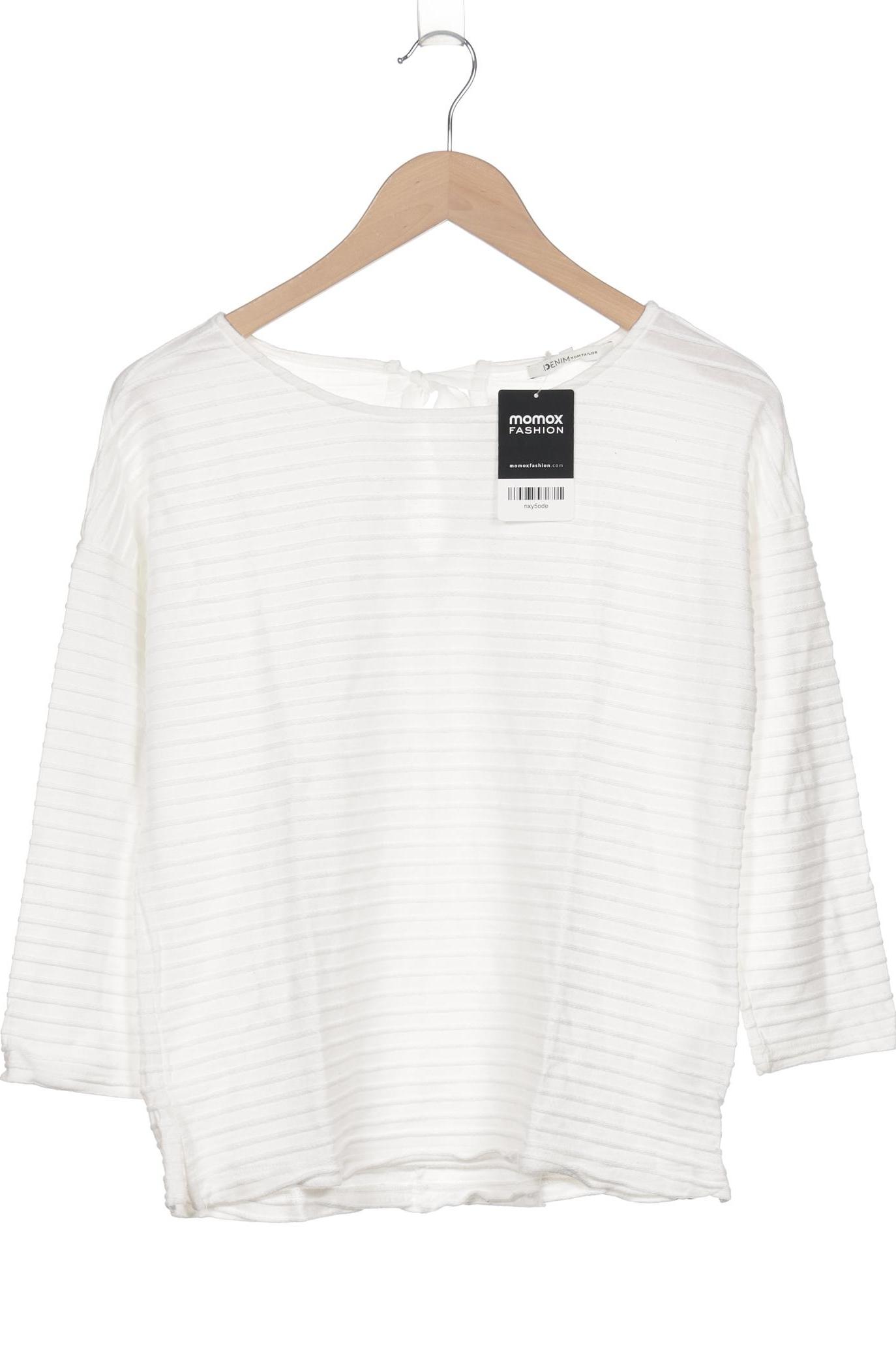 

TOM Tailor Denim Damen Langarmshirt, weiß, Gr. 36