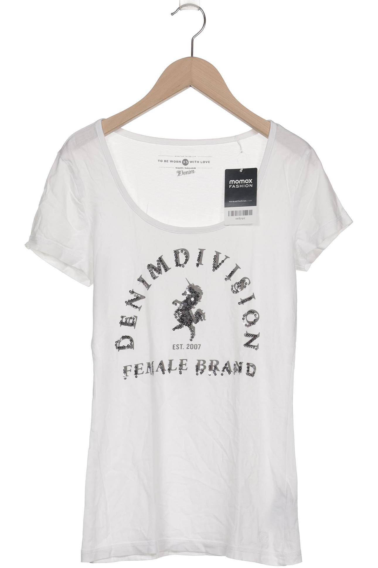 

TOM Tailor Denim Damen T-Shirt, weiß, Gr. 34
