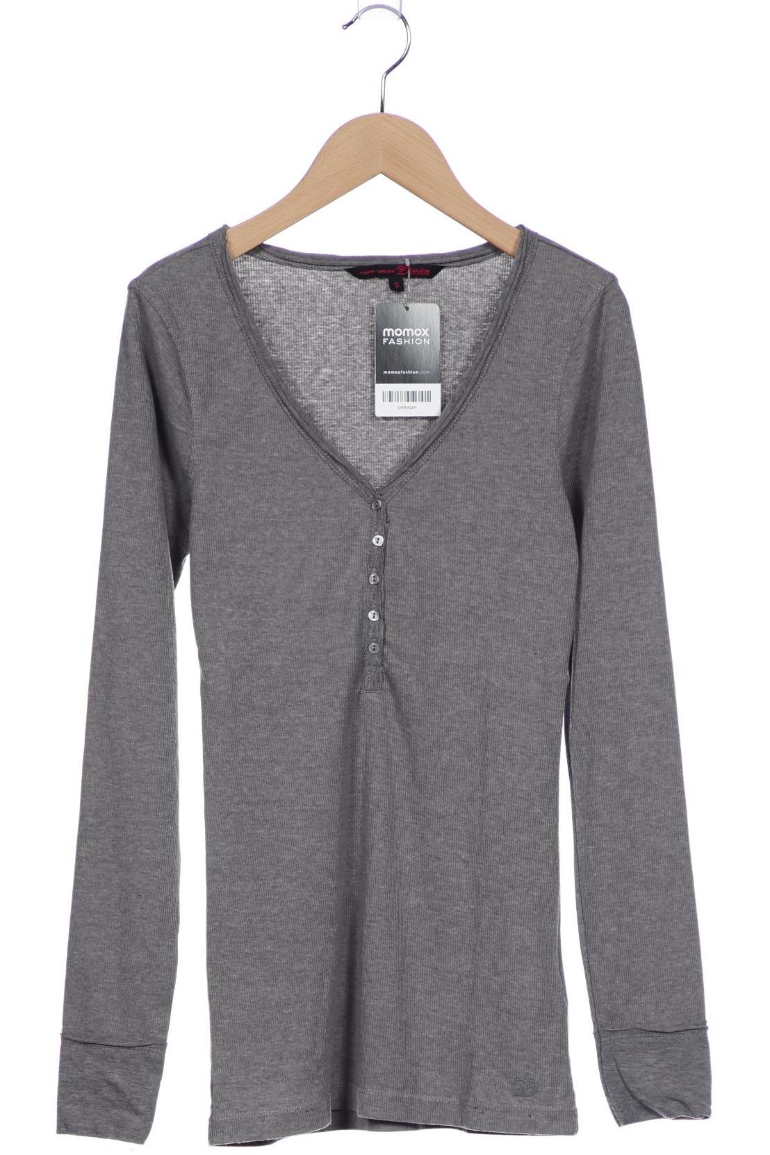 

TOM Tailor Denim Damen Langarmshirt, grau, Gr. 36