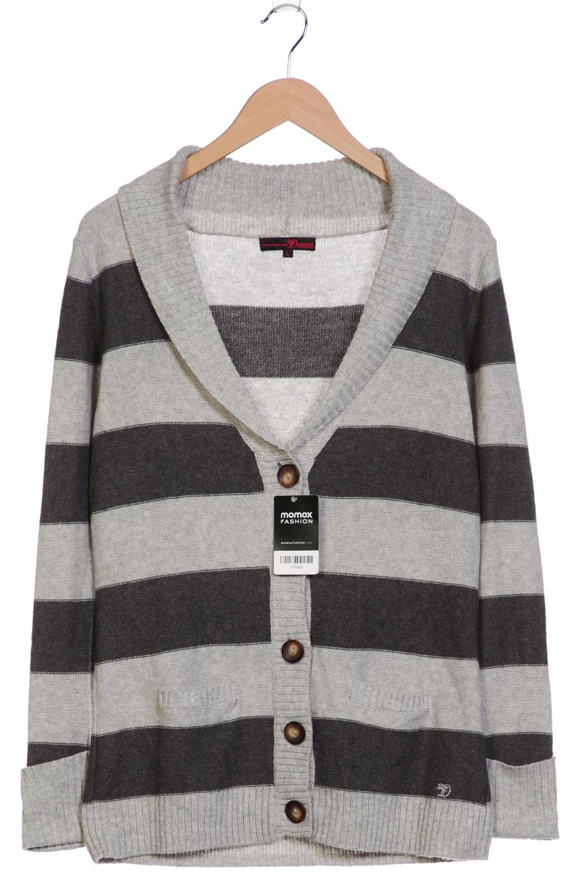 

TOM Tailor Denim Damen Strickjacke, grau, Gr. 42