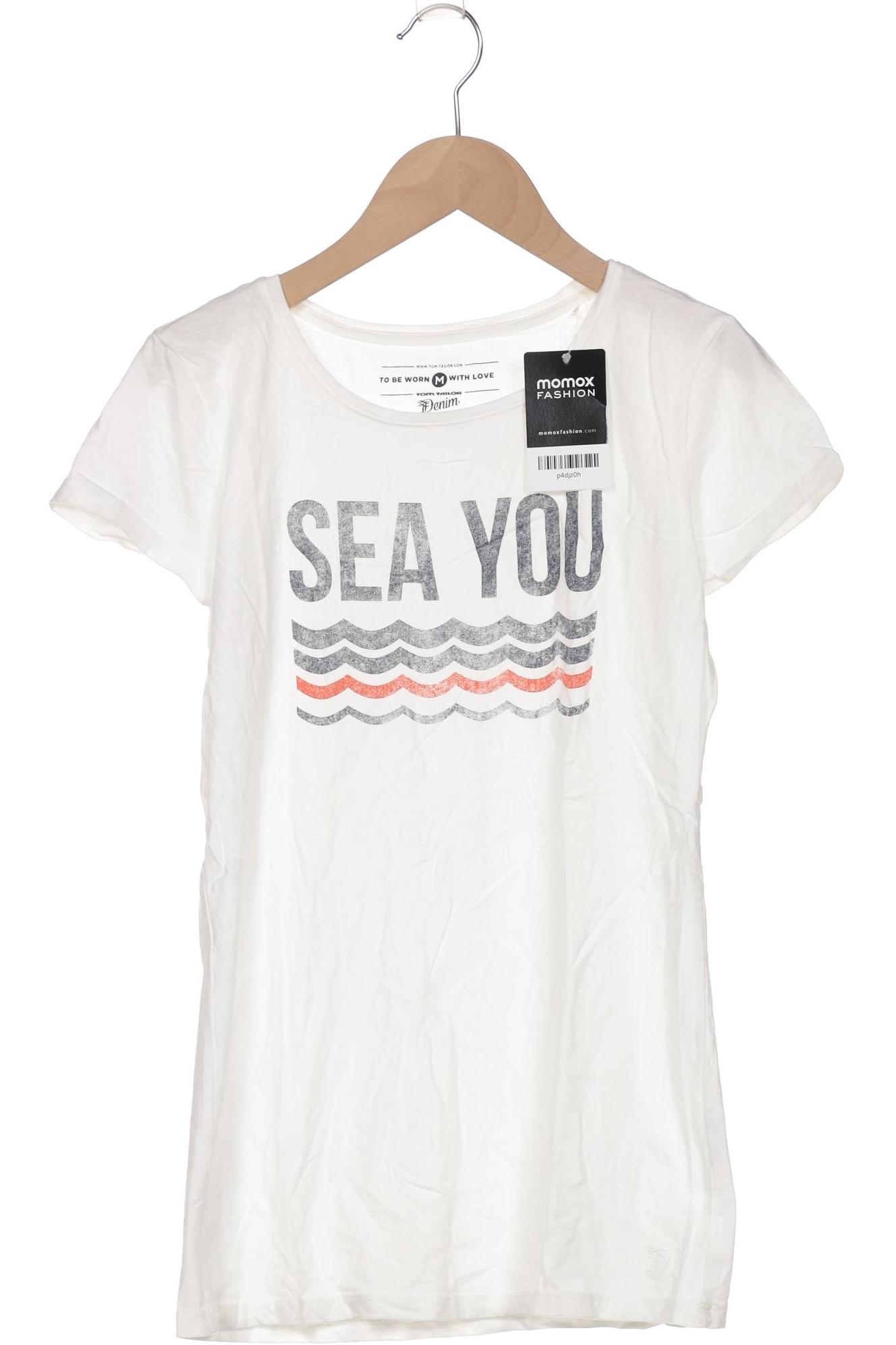 

TOM Tailor Denim Damen T-Shirt, weiß, Gr. 38