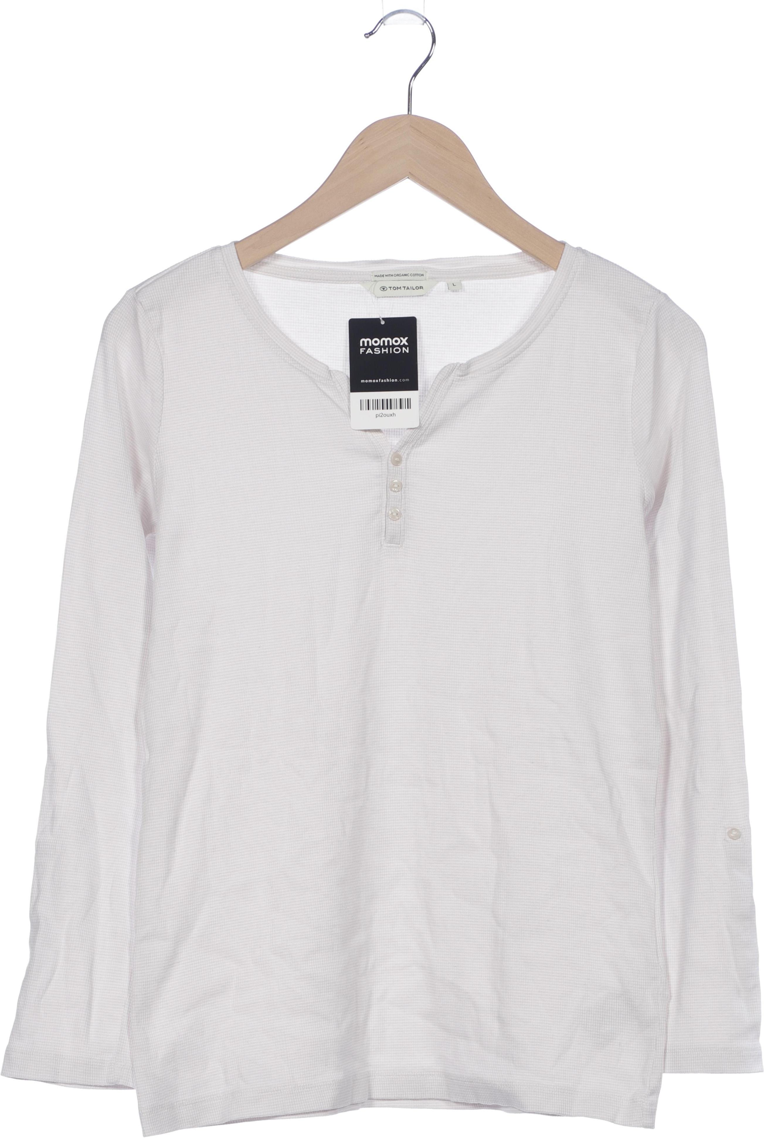 

TOM Tailor Denim Damen Langarmshirt, weiß, Gr. 42
