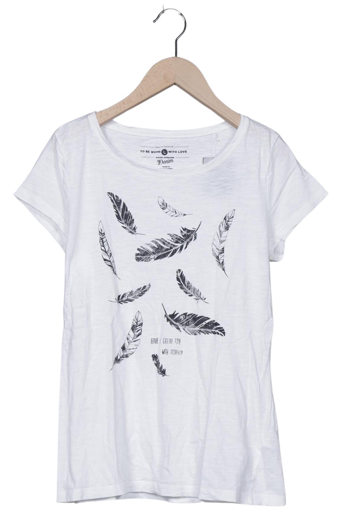 

TOM Tailor Denim Damen T-Shirt, weiß, Gr. 42