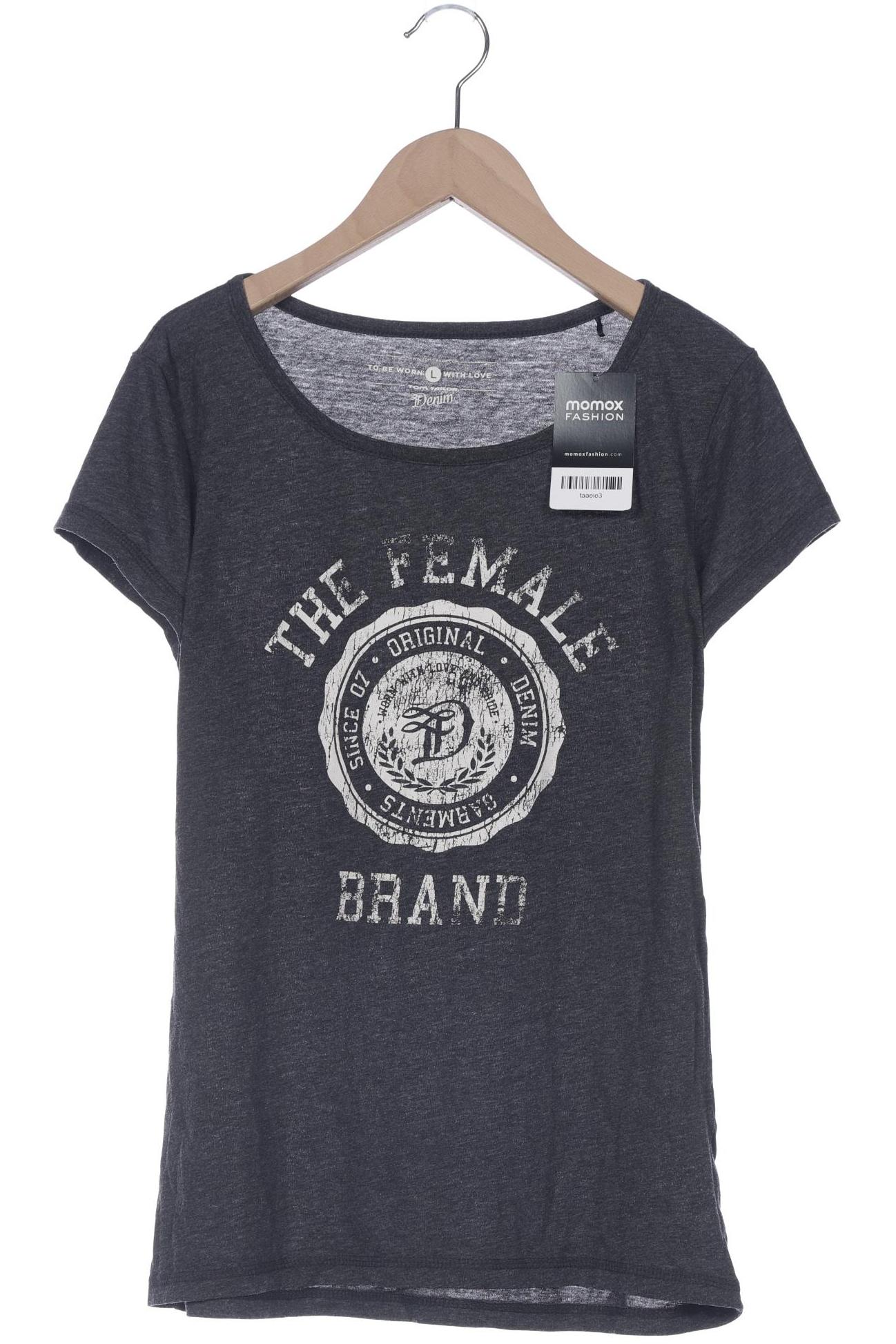 

TOM Tailor Denim Damen T-Shirt, grau, Gr. 42