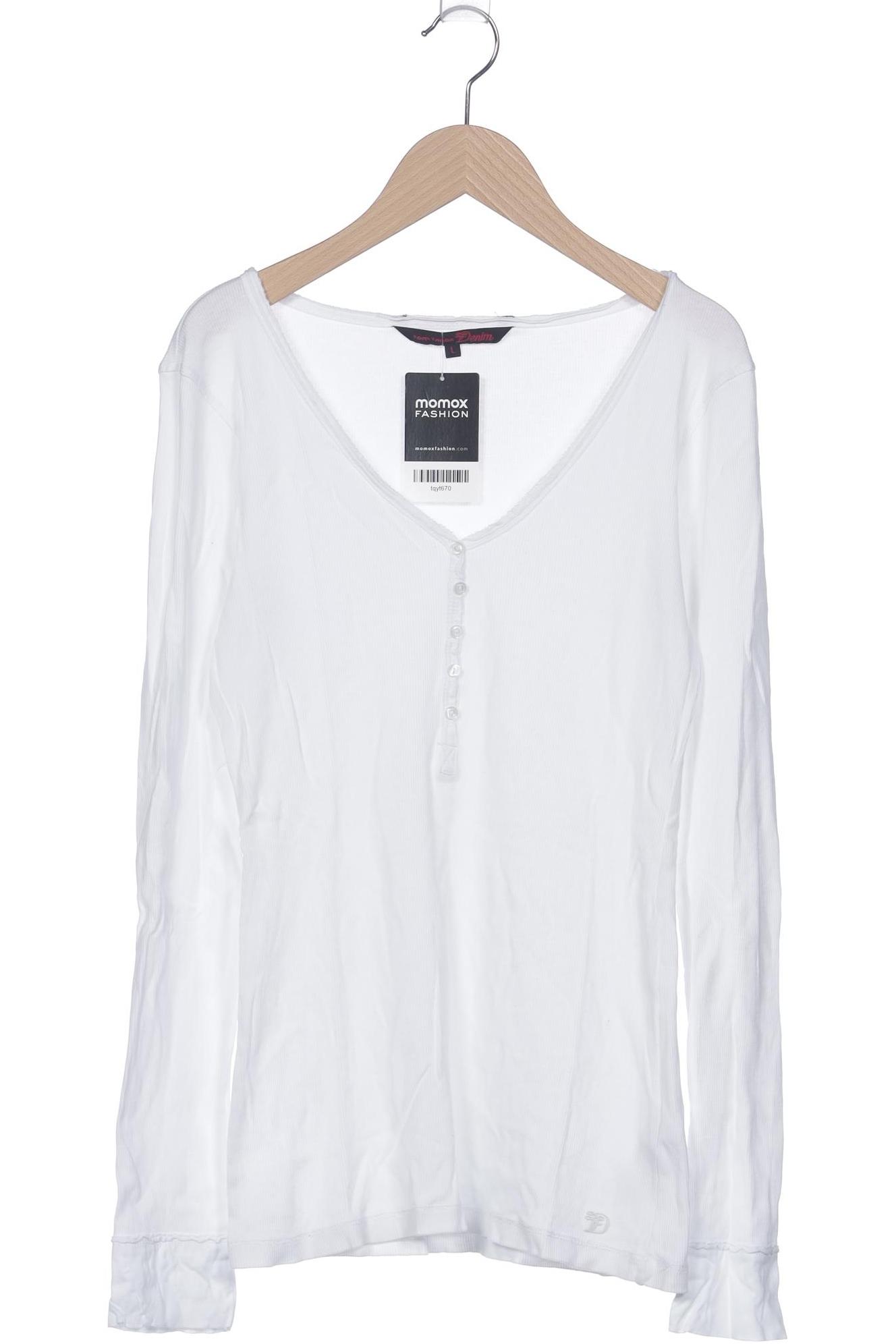 

TOM Tailor Denim Damen Langarmshirt, weiß, Gr. 42