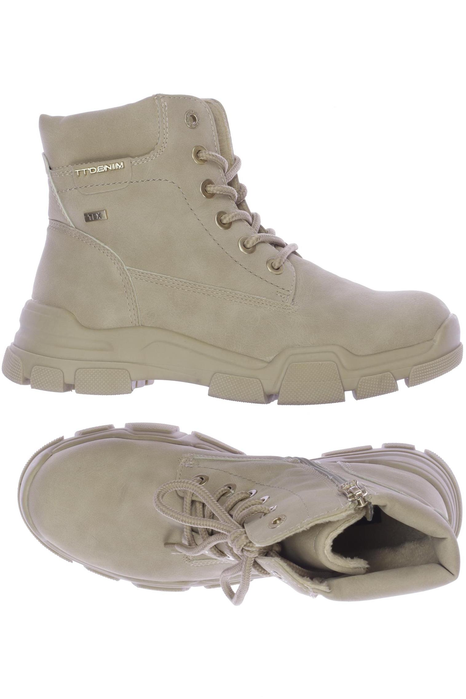 

TOM Tailor Denim Damen Stiefelette, beige, Gr. 38