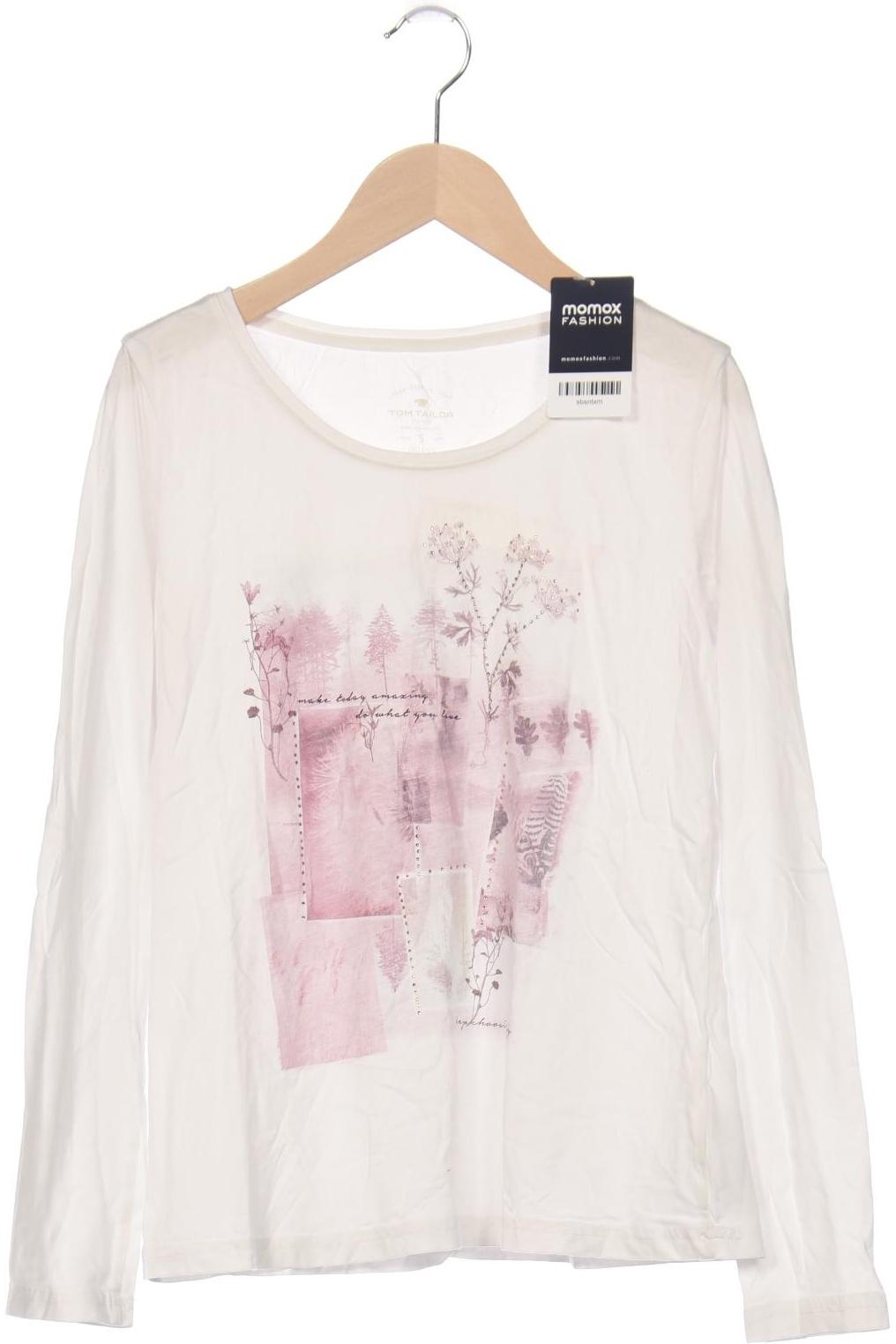 

TOM Tailor Denim Damen Langarmshirt, weiß, Gr. 36