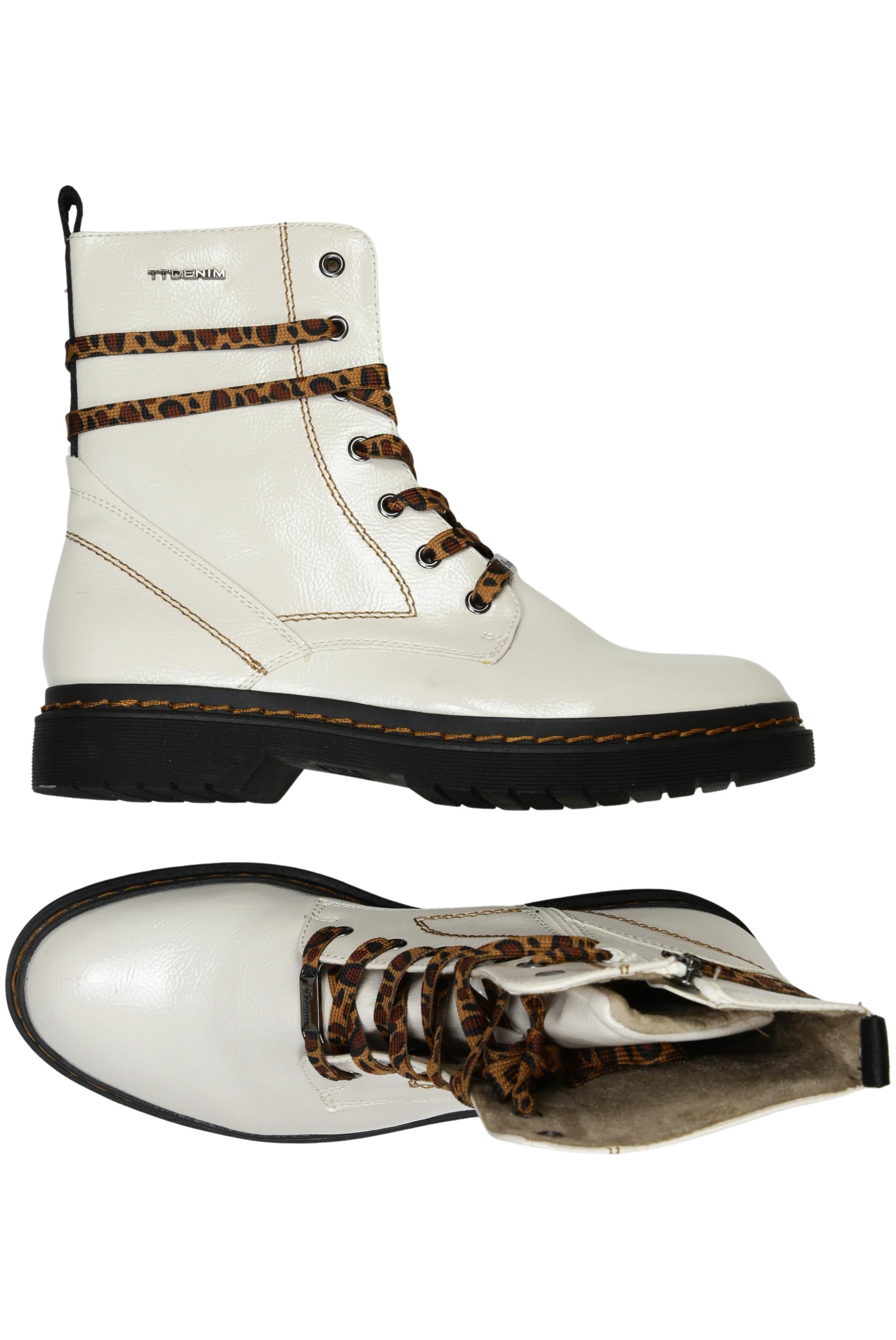 

TOM Tailor Denim Damen Stiefelette, cremeweiß, Gr. 41