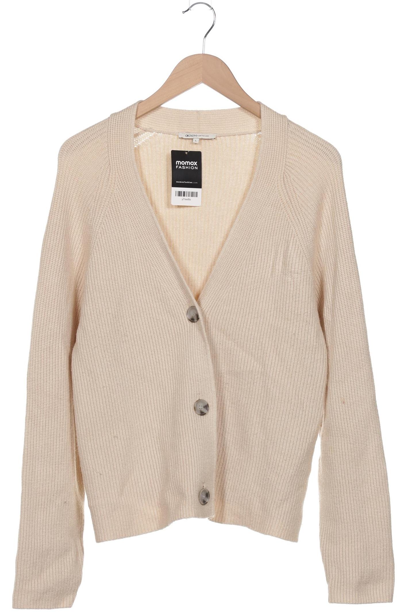 

TOM Tailor Denim Damen Strickjacke, beige, Gr. 42