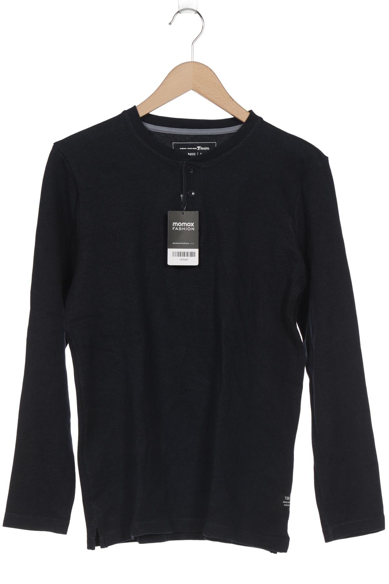 

TOM TAILOR Denim Herren Langarmshirt, marineblau