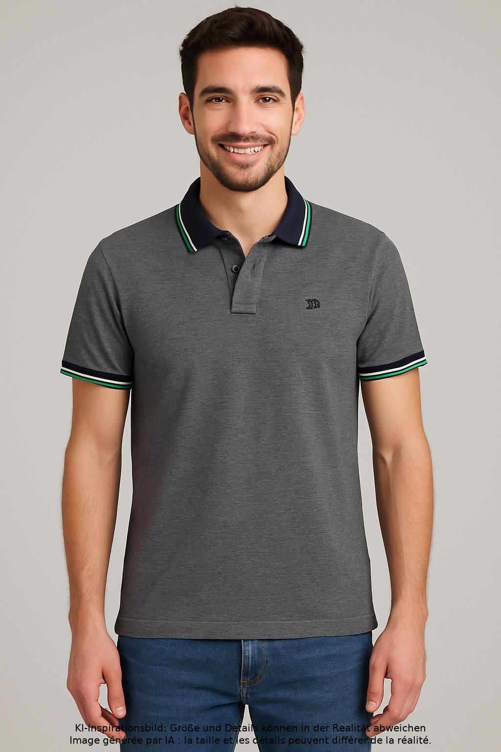 

TOM Tailor Denim Herren Poloshirt, grau, Gr. 46