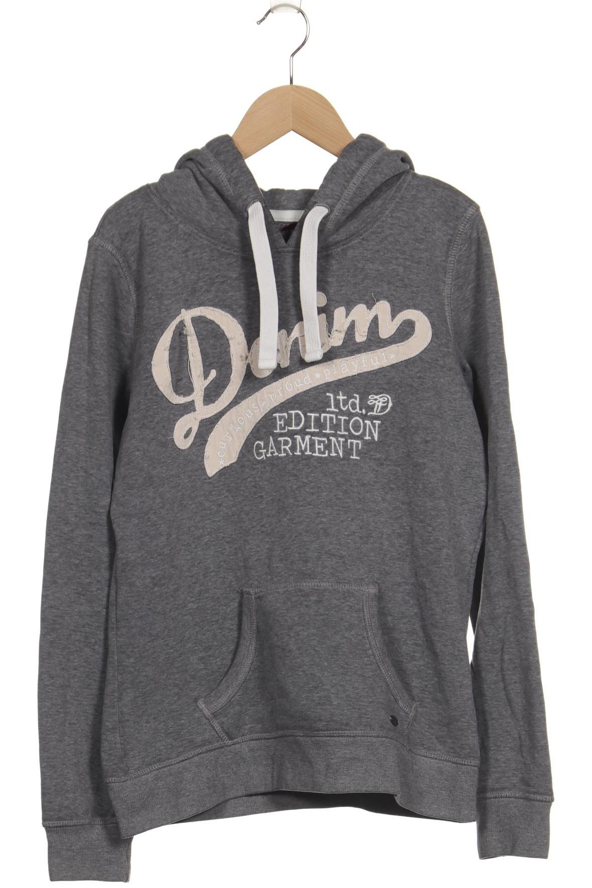 

TOM Tailor Denim Damen Kapuzenpullover, grau, Gr. 38