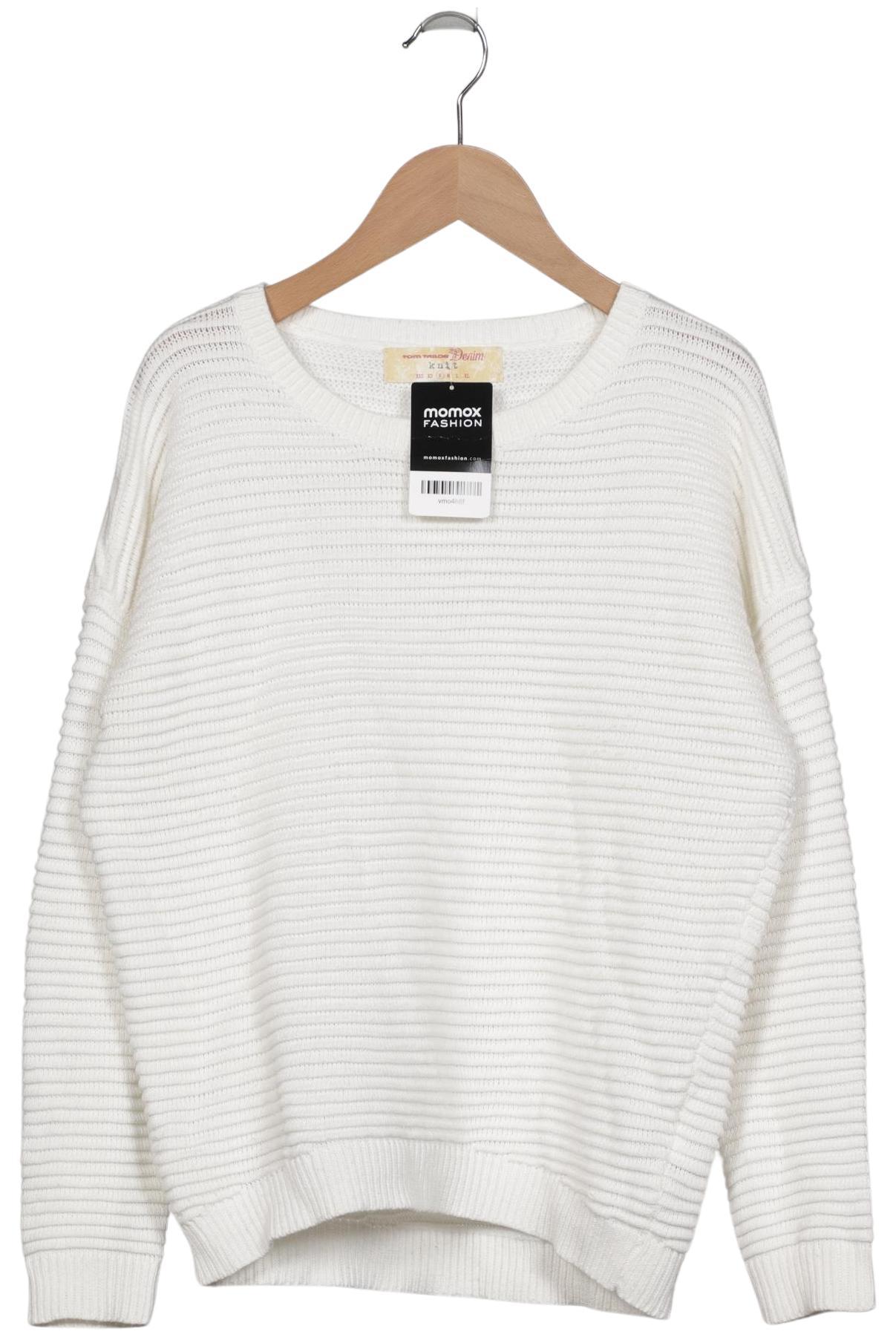 

TOM Tailor Denim Damen Pullover, weiß, Gr. 36