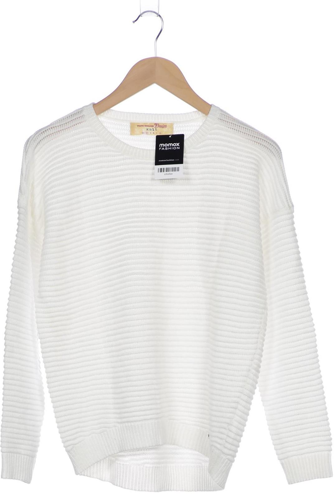 

TOM Tailor Denim Damen Pullover, weiß, Gr. 34