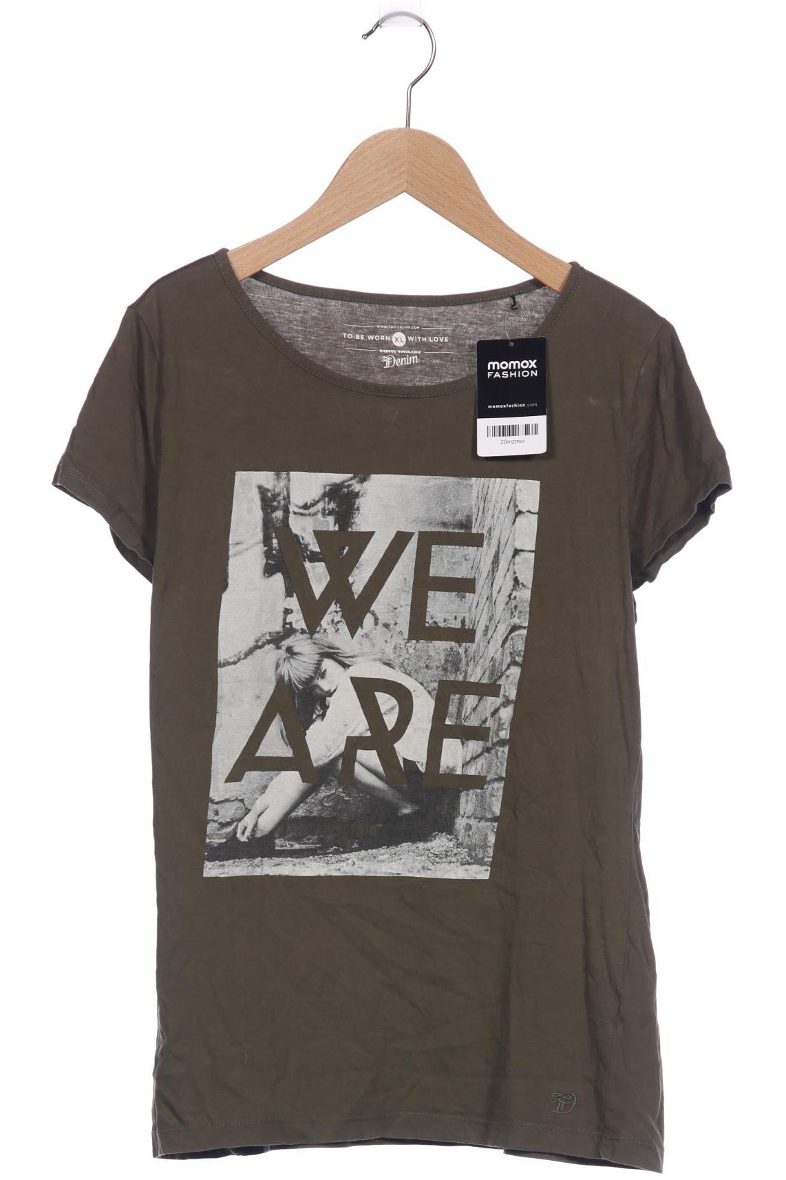 

TOM Tailor Denim Damen T-Shirt, grün, Gr. 44