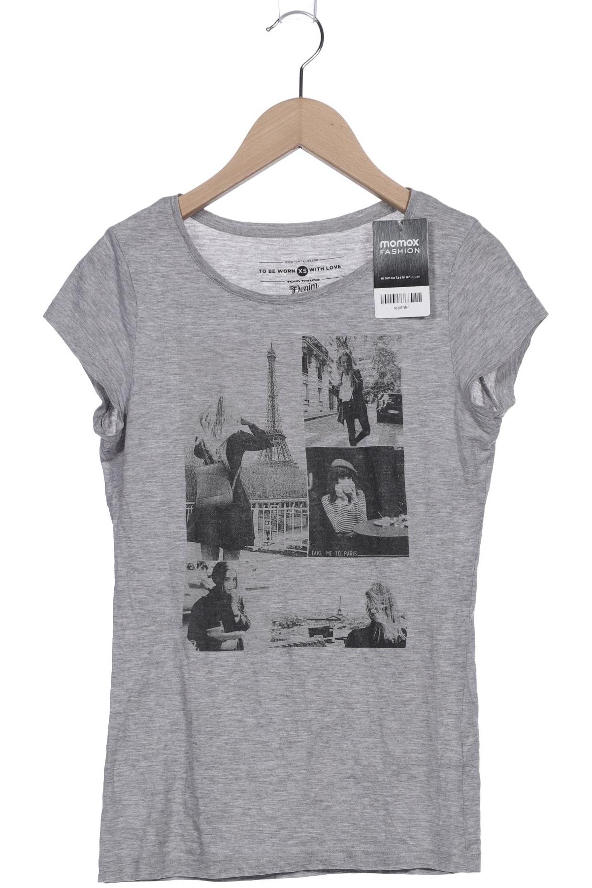 

TOM Tailor Denim Damen T-Shirt, grau, Gr. 34