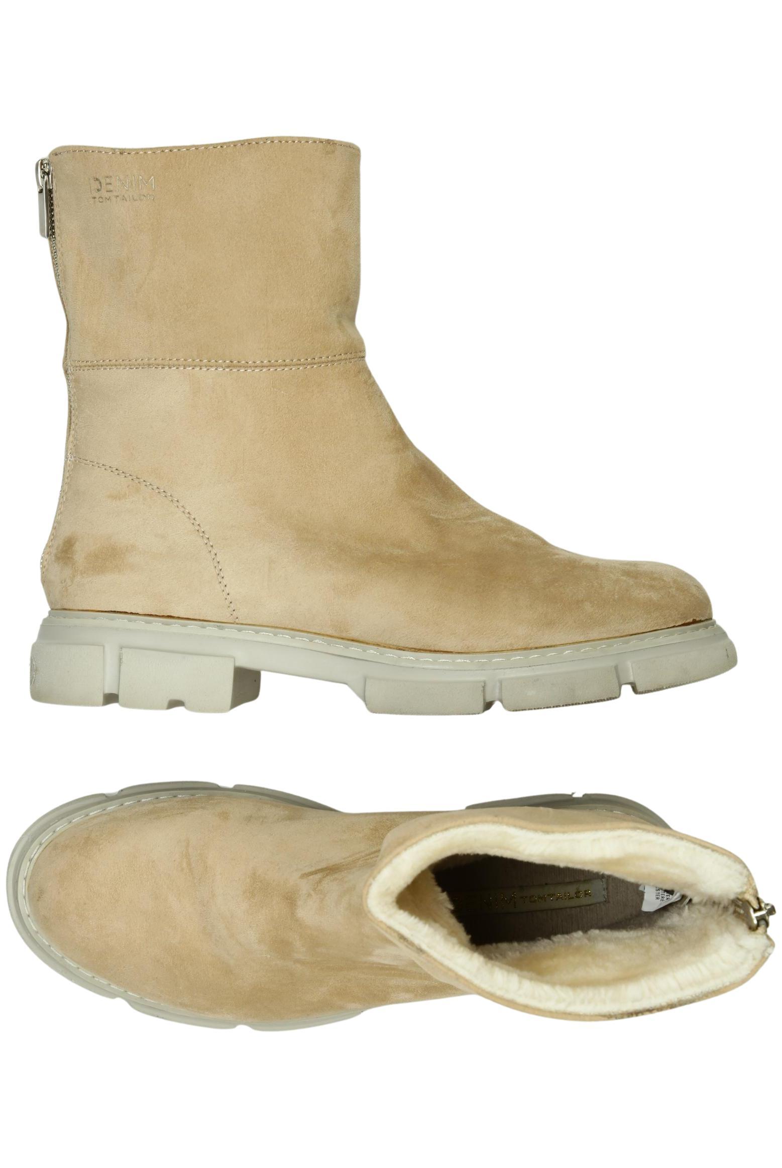 

TOM Tailor Denim Damen Stiefelette, beige, Gr. 42