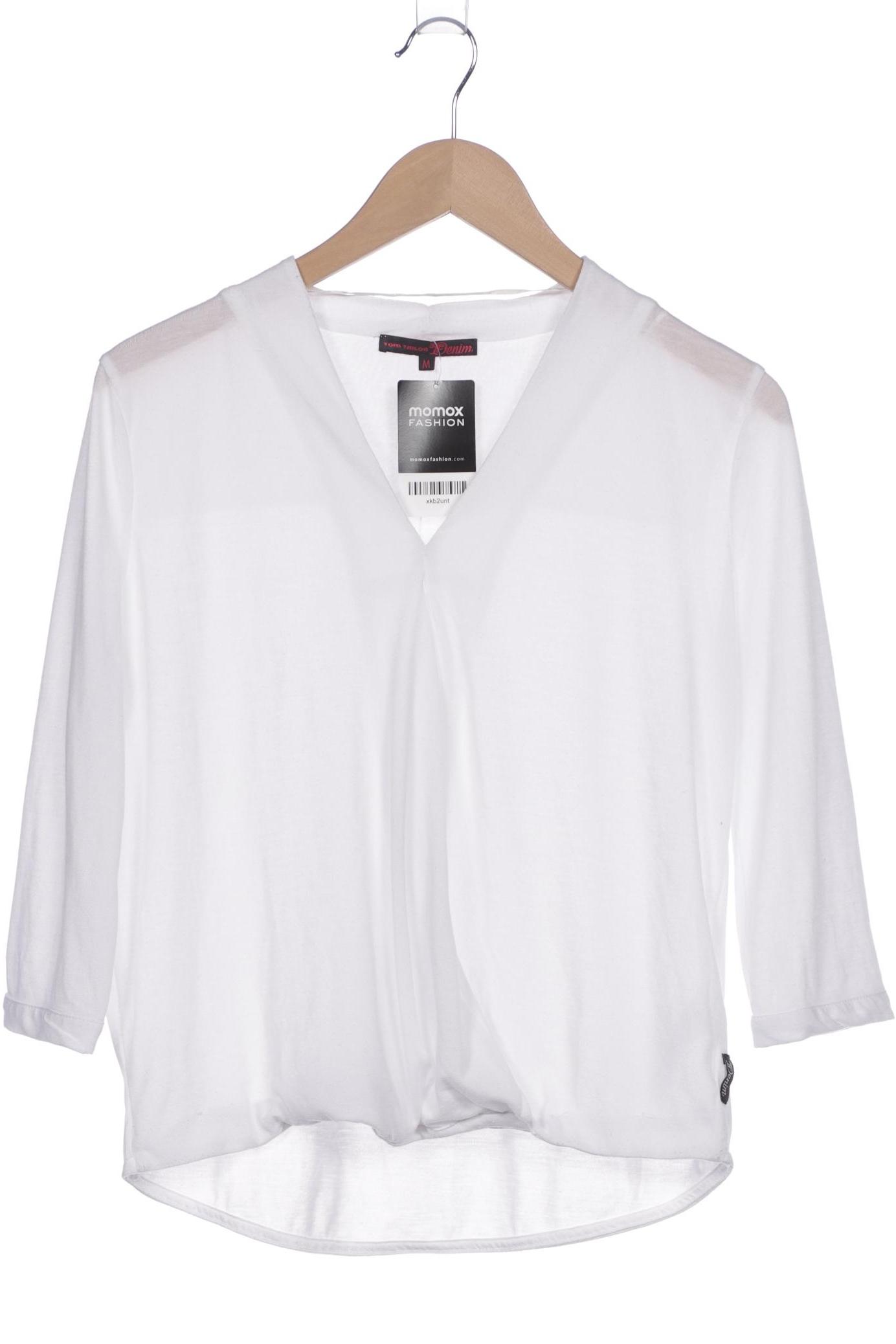 

TOM Tailor Denim Damen Langarmshirt, weiß, Gr. 38
