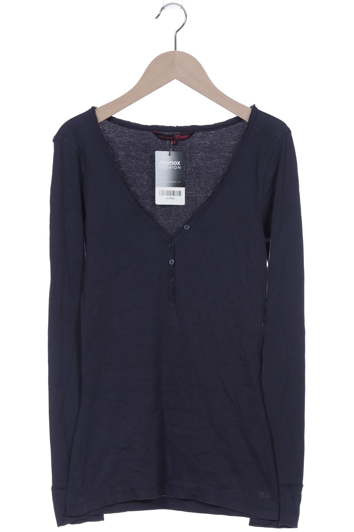 

TOM Tailor Denim Damen Langarmshirt, marineblau, Gr. 34