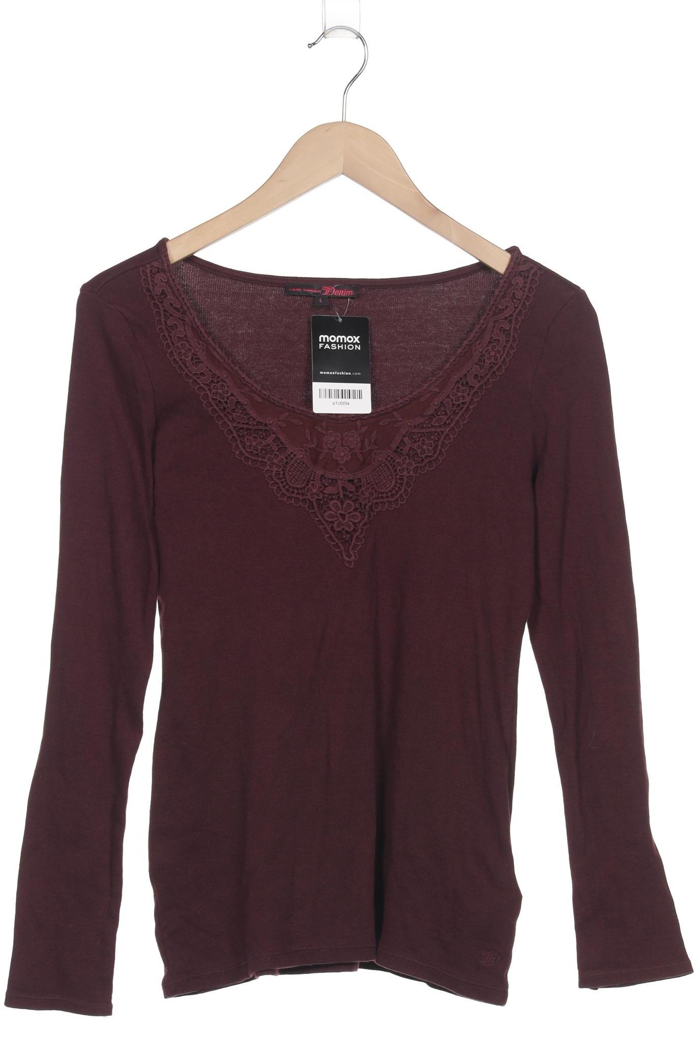 

TOM Tailor Denim Damen Langarmshirt, bordeaux, Gr. 42