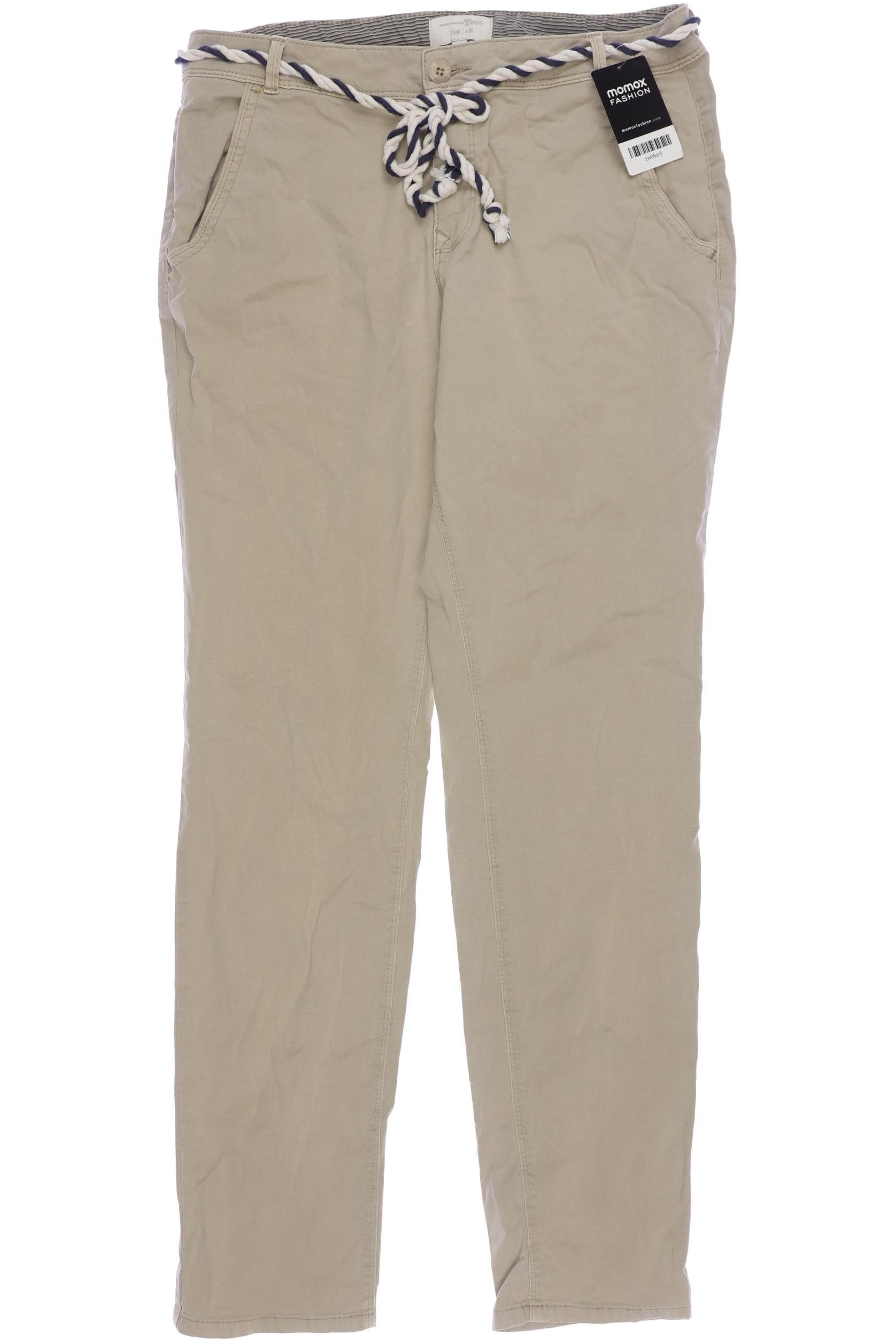 

TOM Tailor Denim Damen Stoffhose, beige, Gr. 0