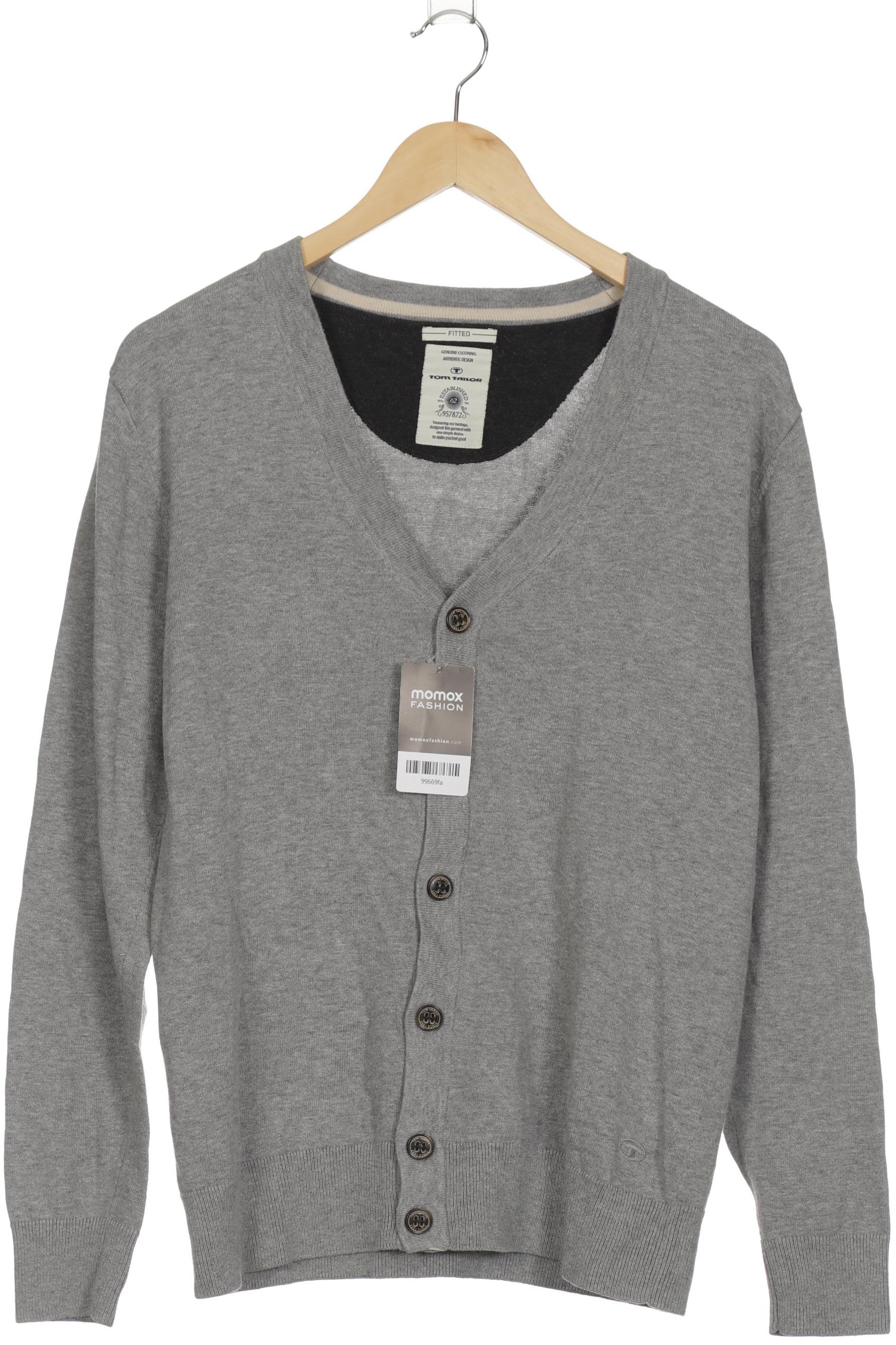 

Tom Tailor Herren Strickjacke, grau, Gr. 48