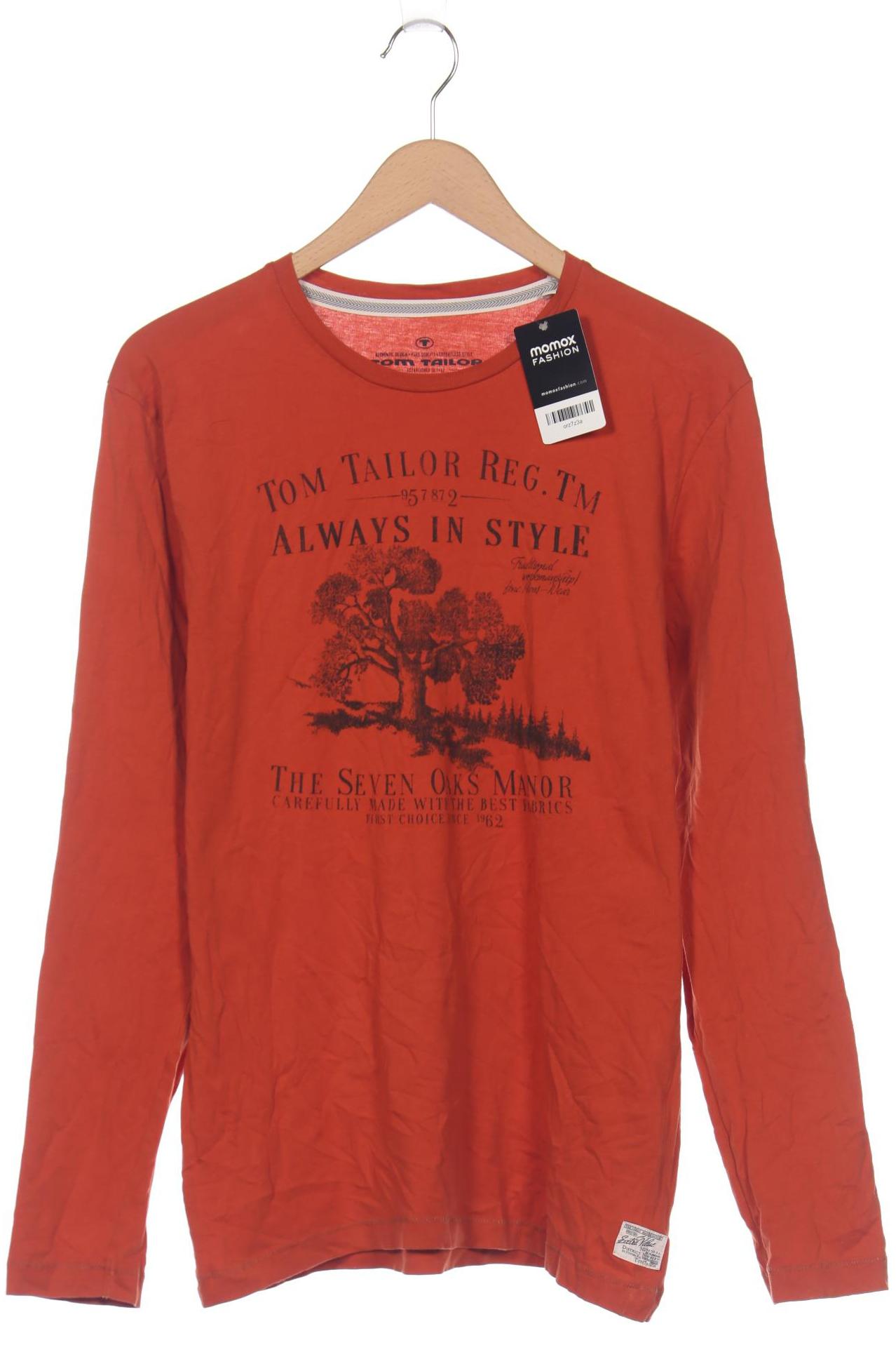 

Tom Tailor Herren Langarmshirt, orange, Gr. 48