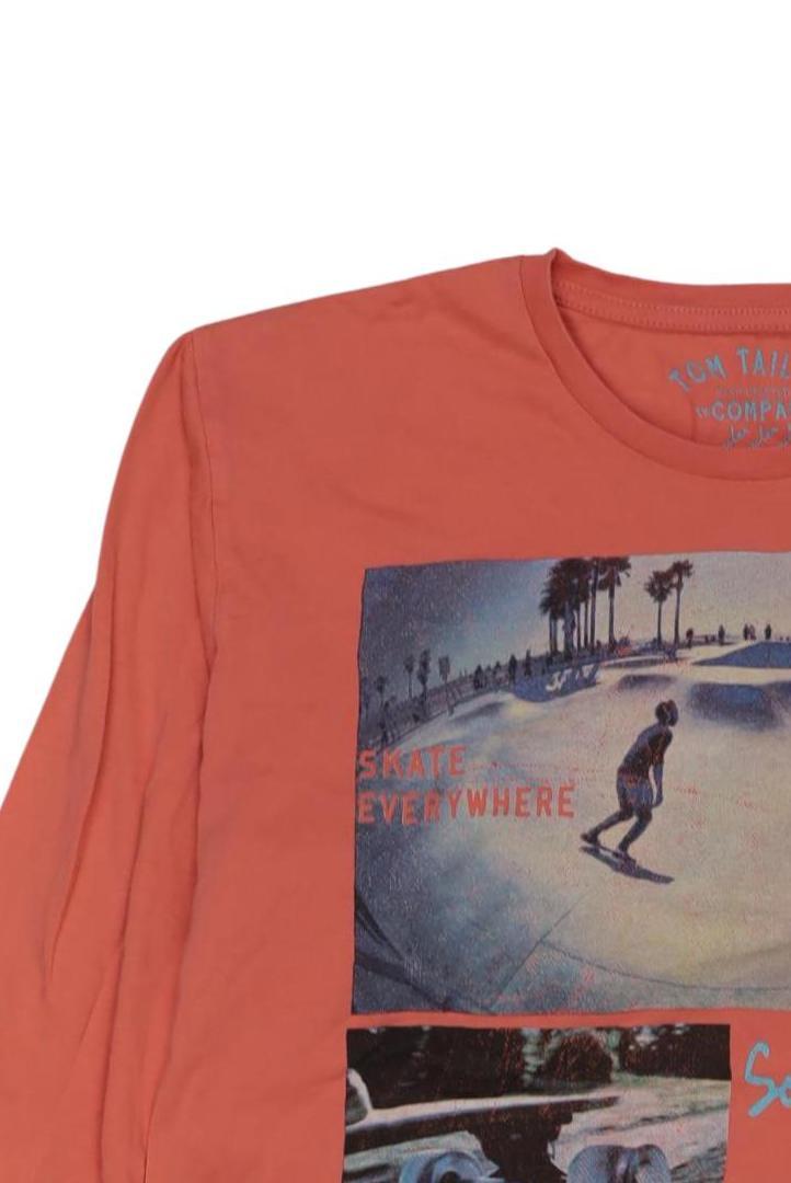 Thumbnail - Tom Tailor Jungen Langarmshirt, orange, Gr. 164
