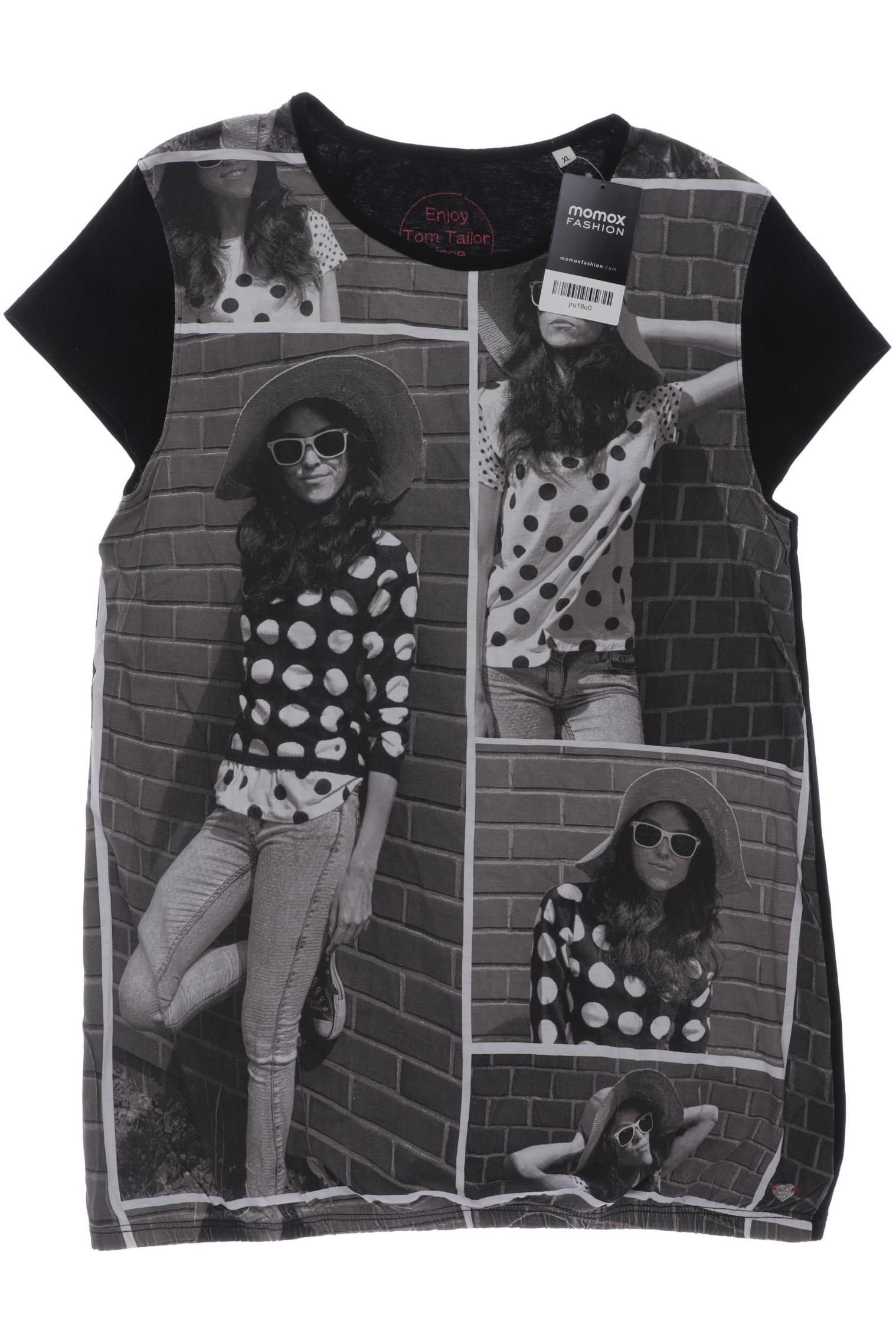 

Tom Tailor Damen T-Shirt, schwarz, Gr. 176