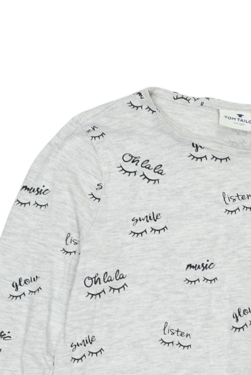 Thumbnail - Tom Tailor Damen Langarmshirt, grau, Gr. 140