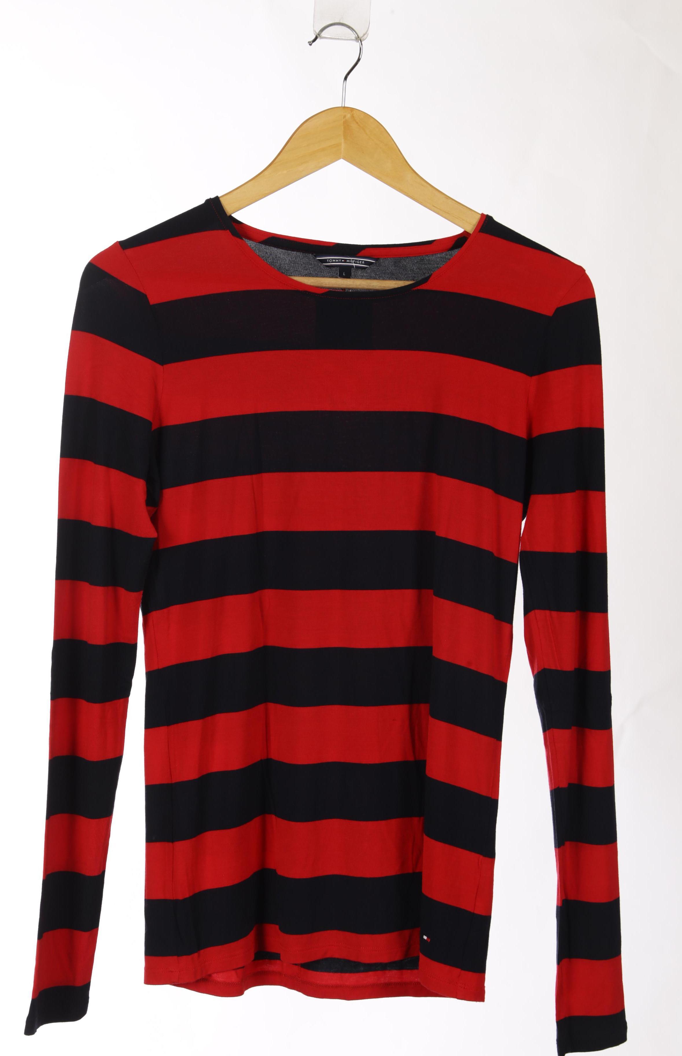 

Tommy Hilfiger Damen Langarmshirt, rot, Gr.