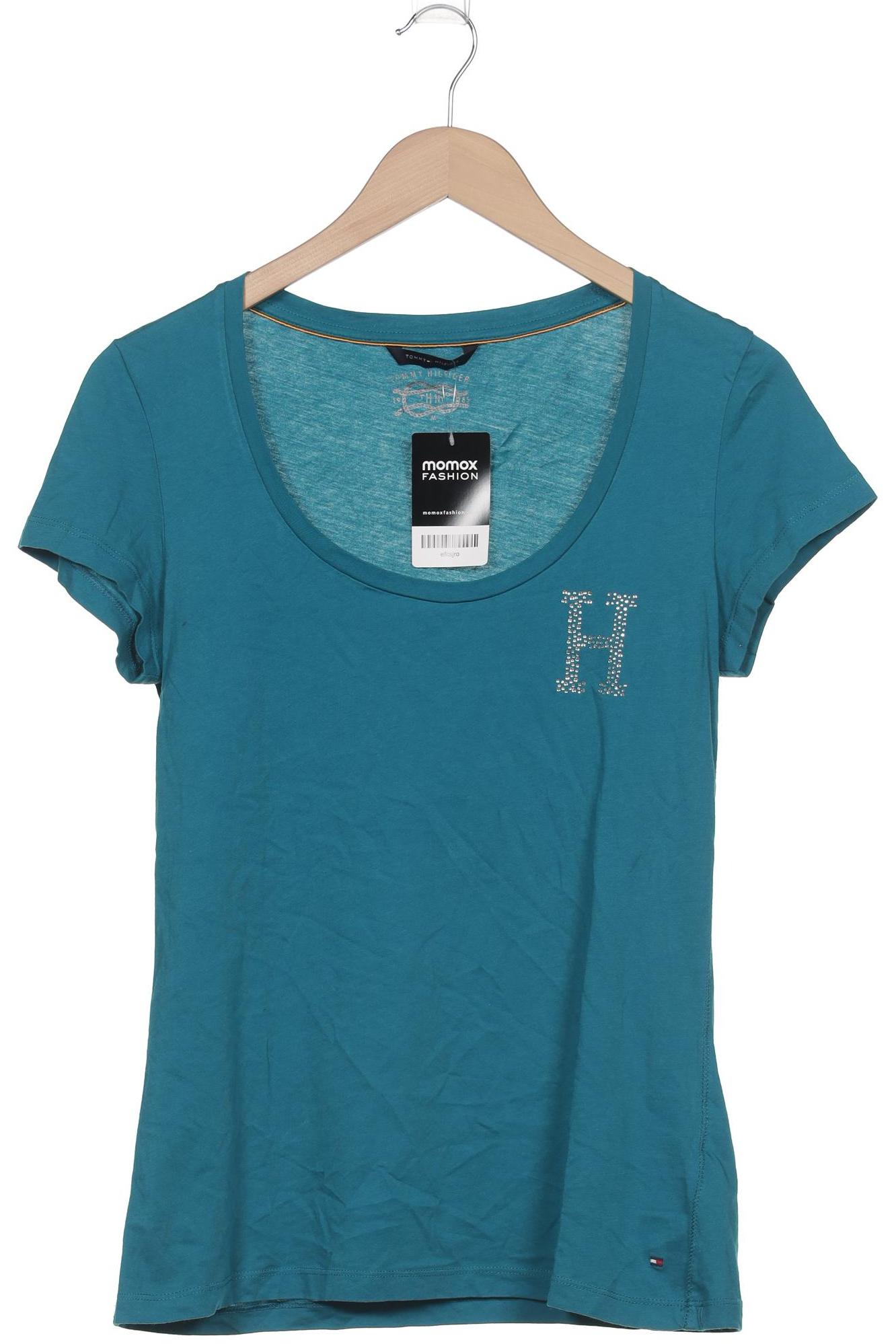 

Tommy Hilfiger Damen T-Shirt, türkis, Gr. 38