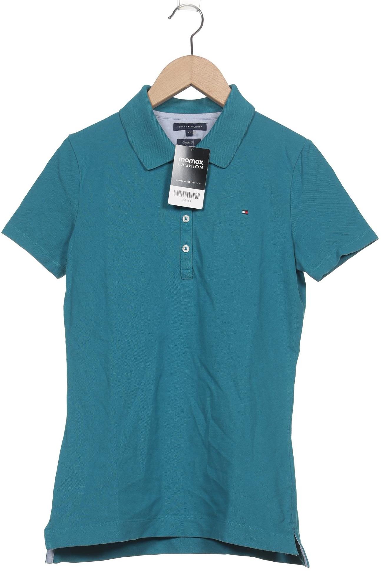 

Tommy Hilfiger Damen Poloshirt, türkis, Gr. 34