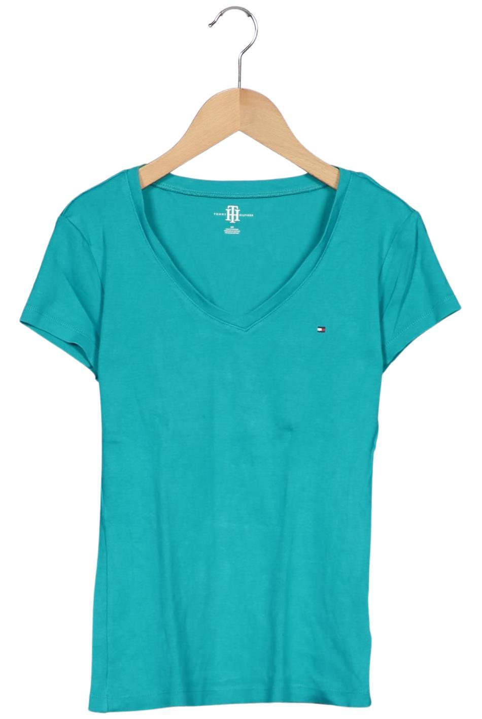 

Tommy Hilfiger Damen T-Shirt, türkis, Gr. 36