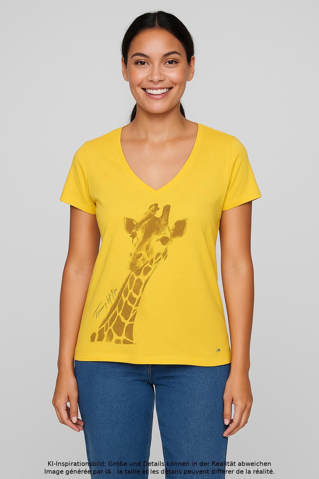 

Tommy Hilfiger Damen T-Shirt, gelb, Gr. 42