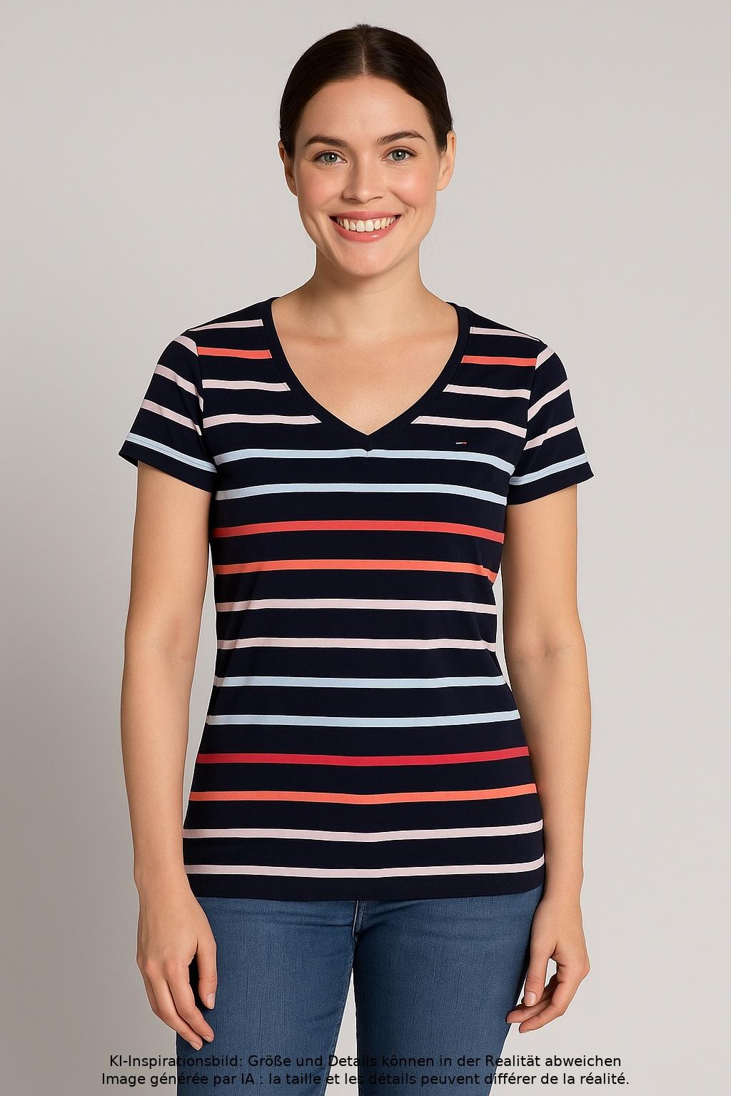 

Tommy Hilfiger Damen T-Shirt, mehrfarbig, Gr. 38