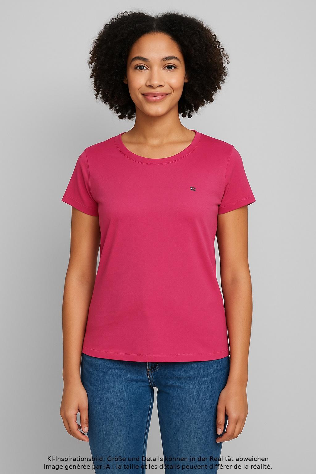 

Tommy Hilfiger Damen T-Shirt, pink, Gr. 38