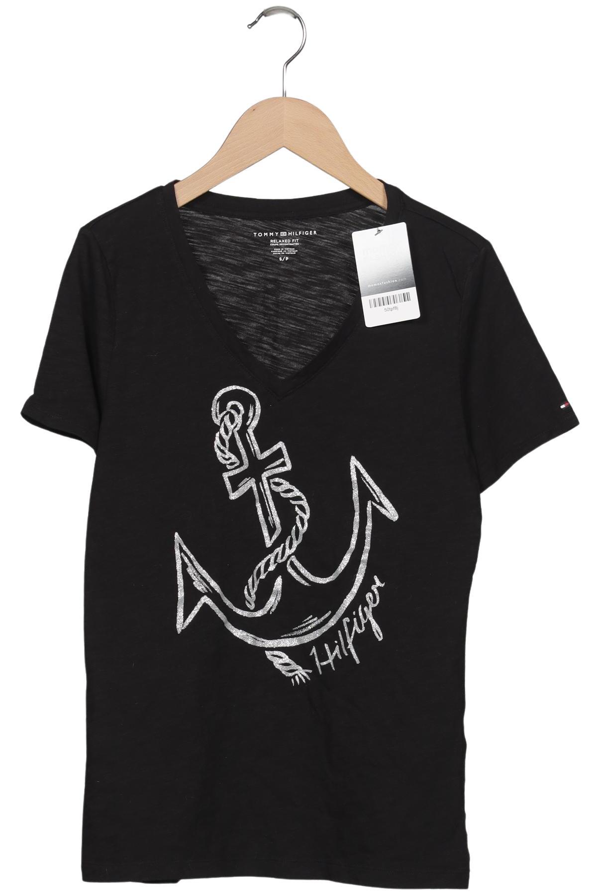 

Tommy Hilfiger Damen T-Shirt, schwarz, Gr. 36