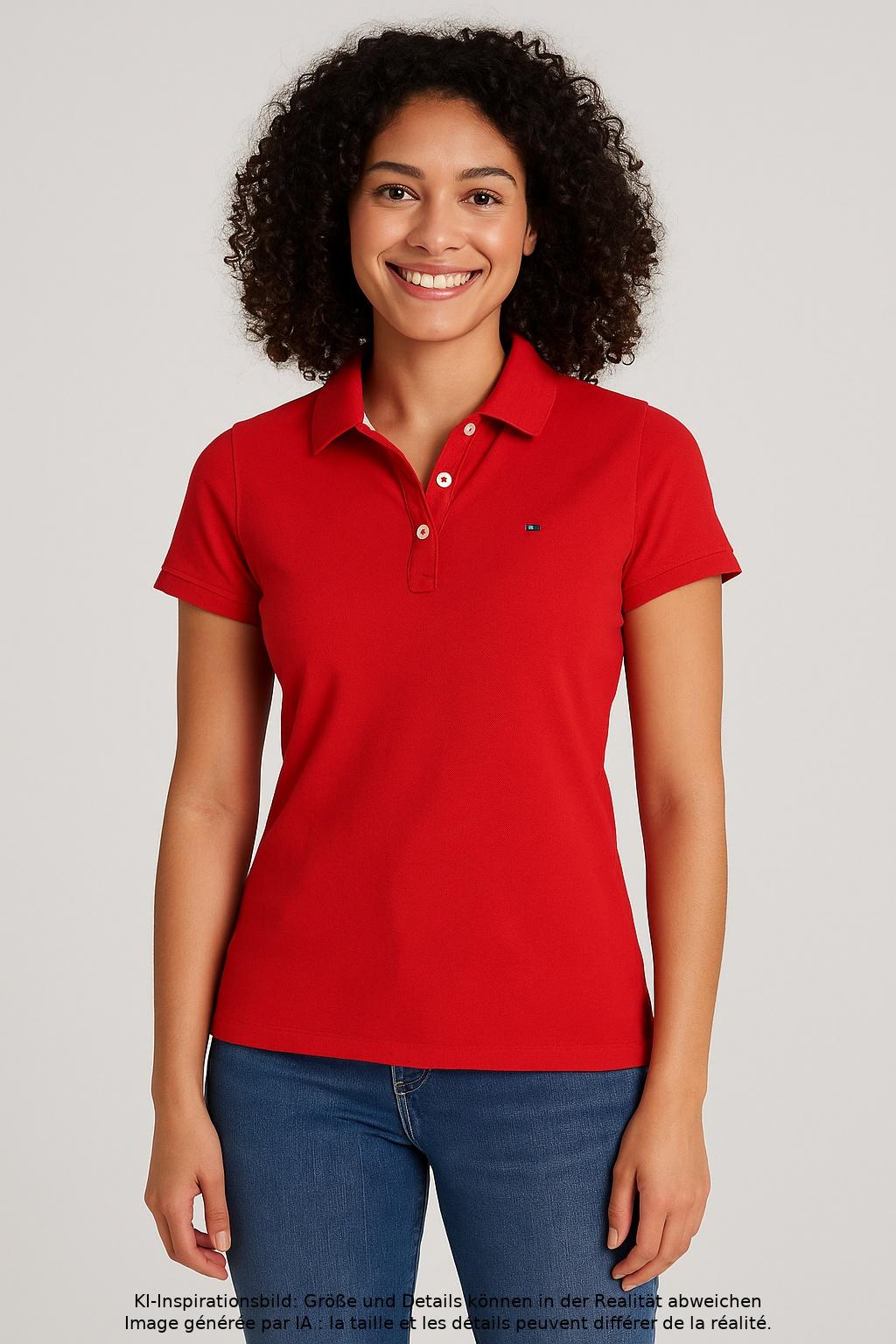 

Tommy Hilfiger Damen Poloshirt, rot, Gr. 36