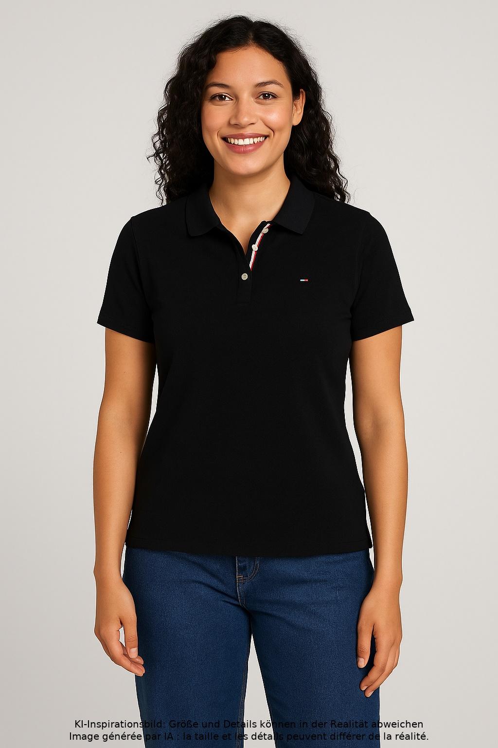 

Tommy Hilfiger Damen Poloshirt, schwarz, Gr. 44