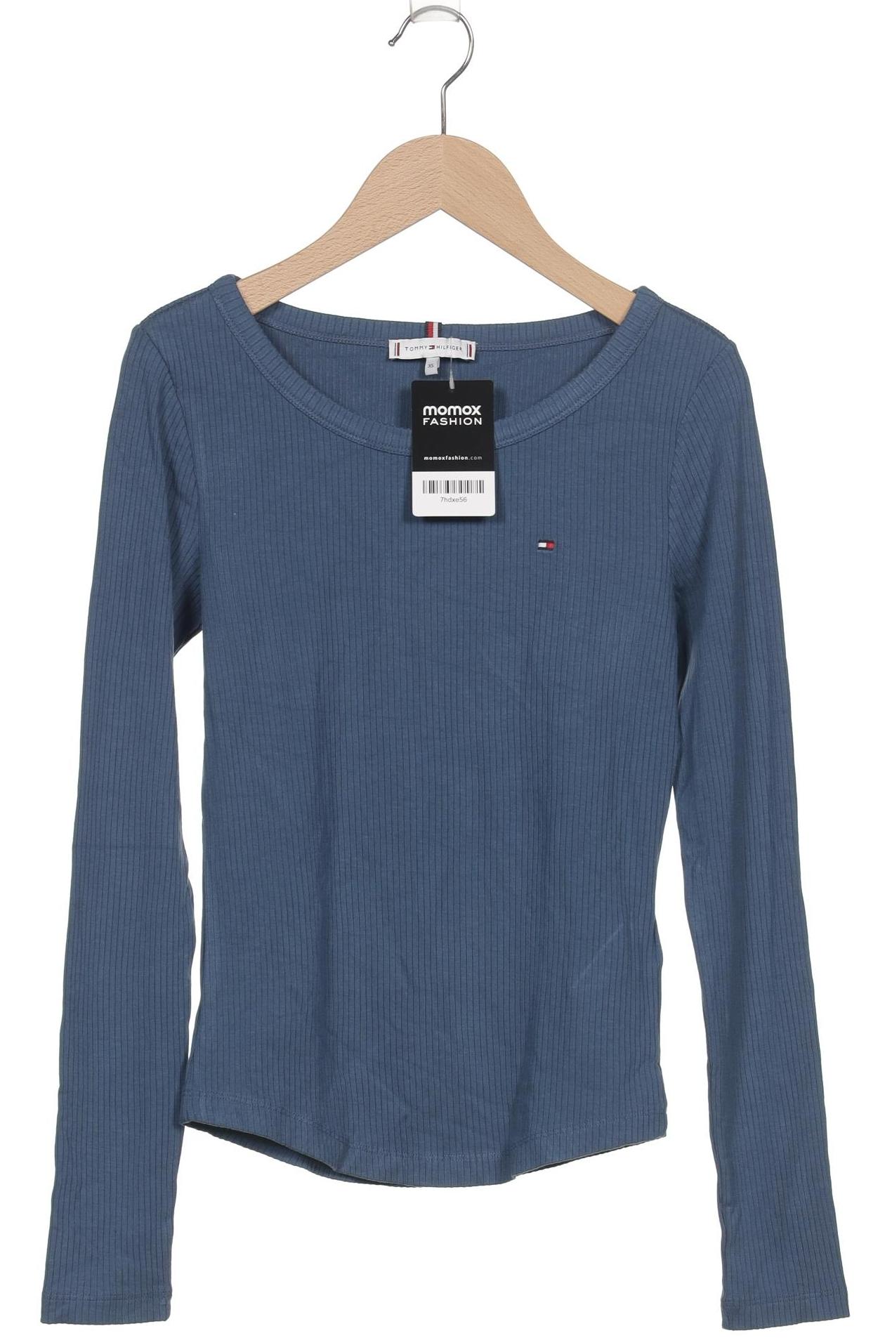 

Tommy Hilfiger Damen Langarmshirt, blau, Gr. 34