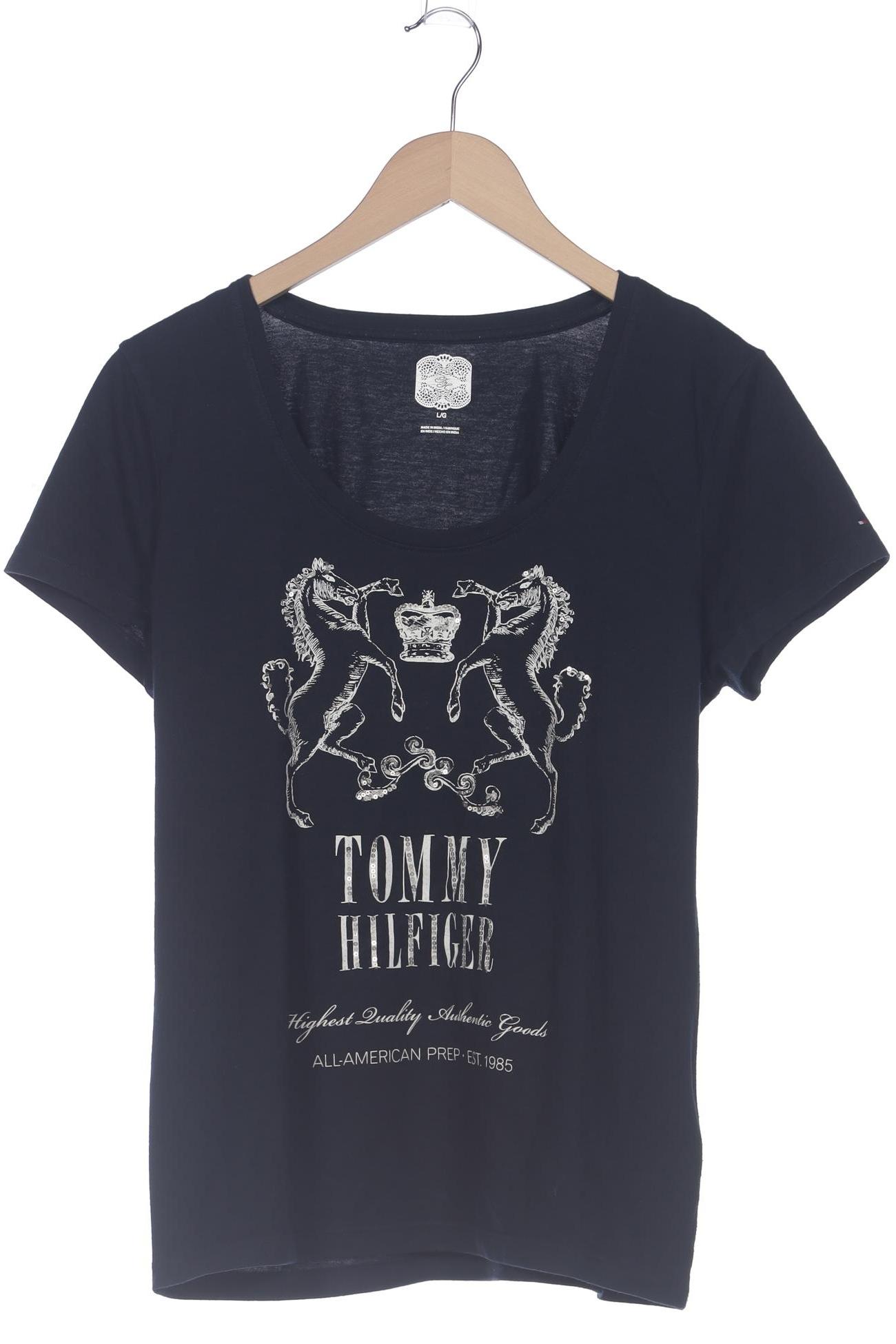 

Tommy Hilfiger Damen T-Shirt, marineblau, Gr. 42